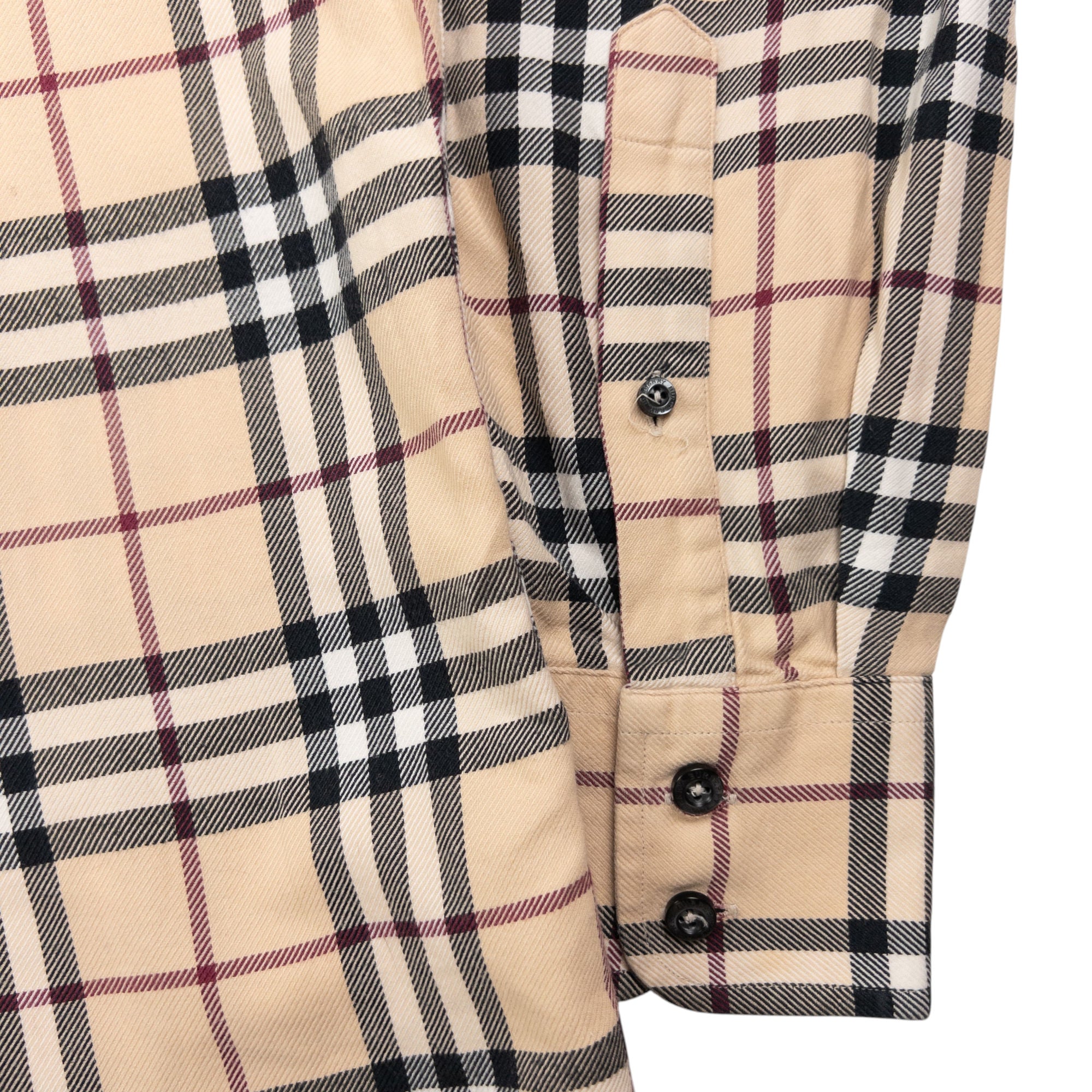 Vintage Burberry Nova Check Long Sleeve Button Up Shirt Size L