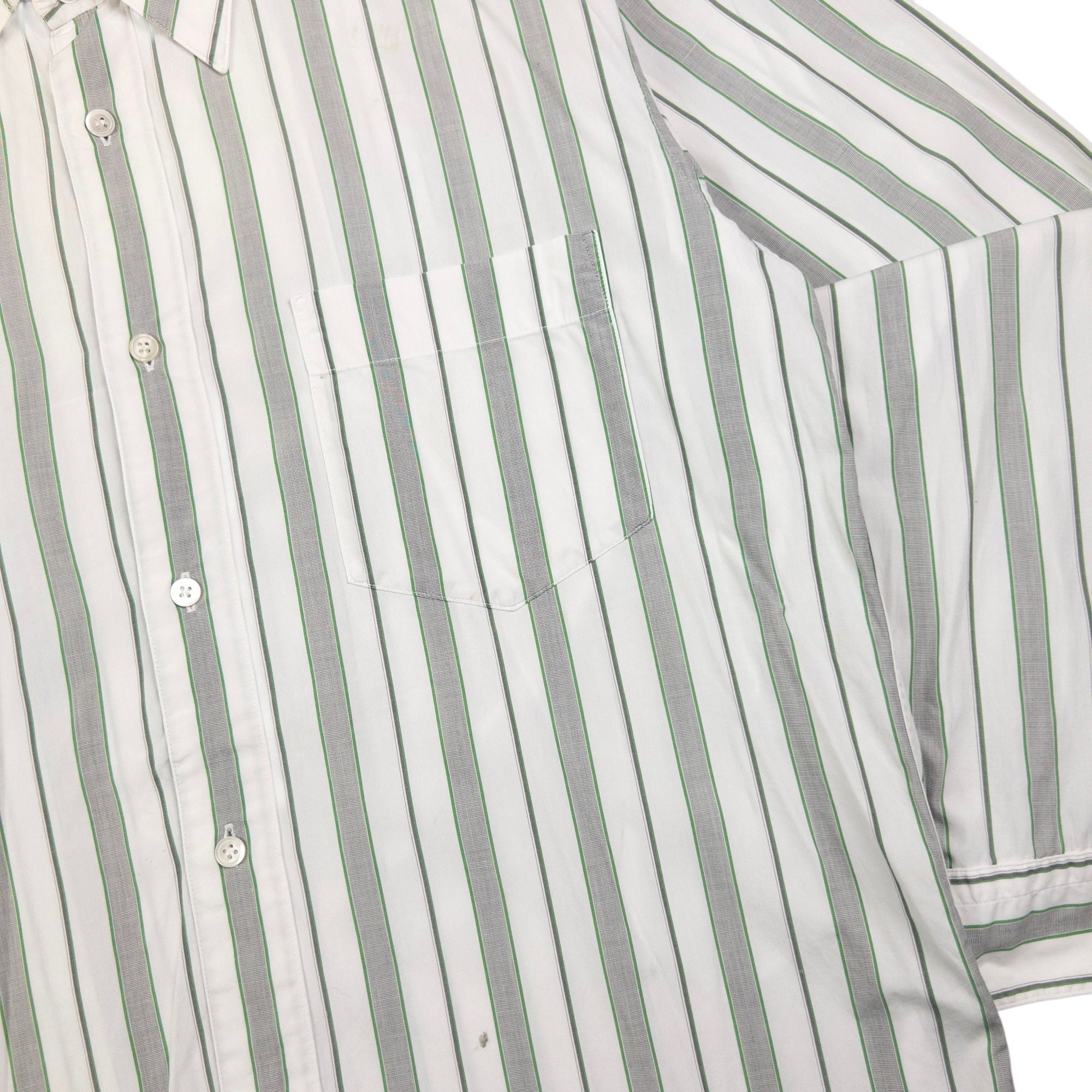 Vintage Issey Miyake Striped Long Sleeve Button Up Shirt Size m