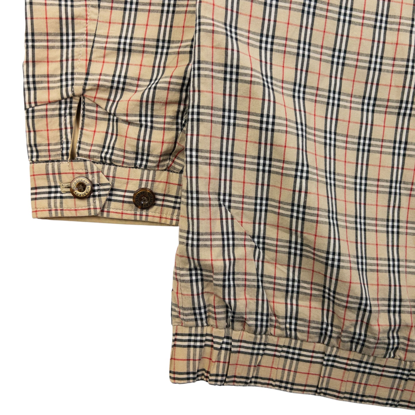 Vintage 90s Burberry Nova Check Reversible Harrington Jacket Size XS