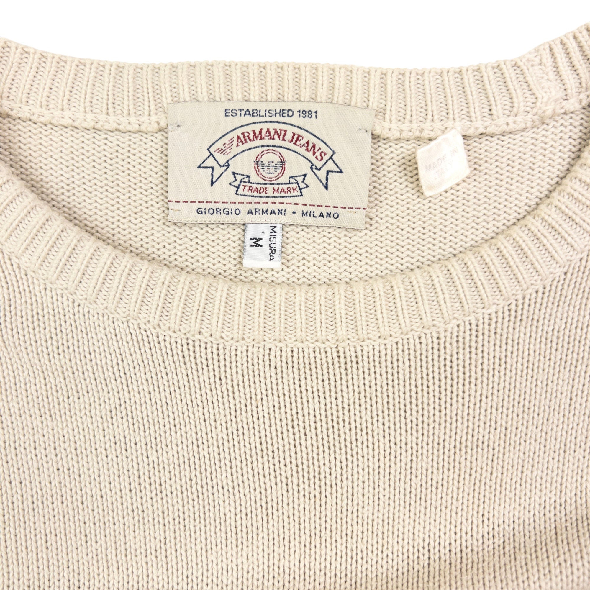 Vintage Armani Jeans Knitted Jumper Size M