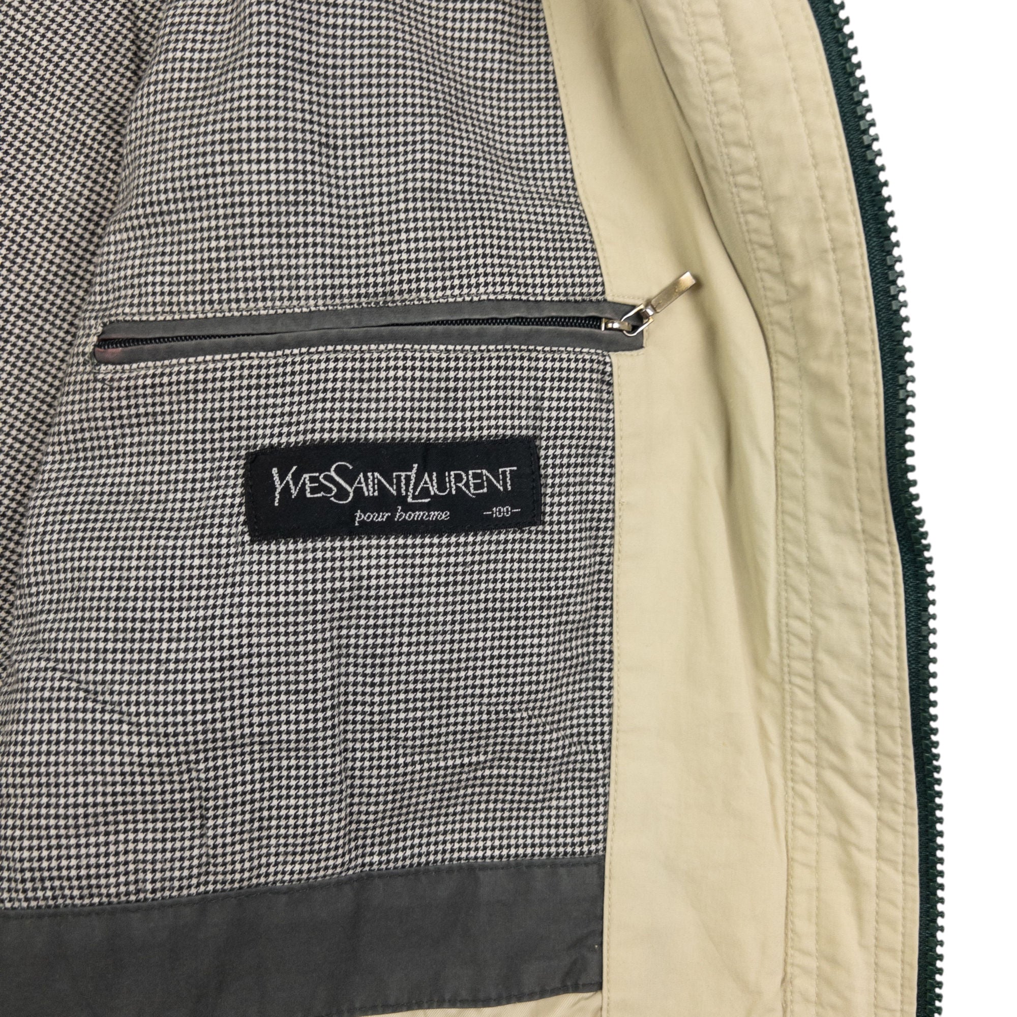 Vintage YSL Yves Saint Laurent Zip Up Jacket Size L