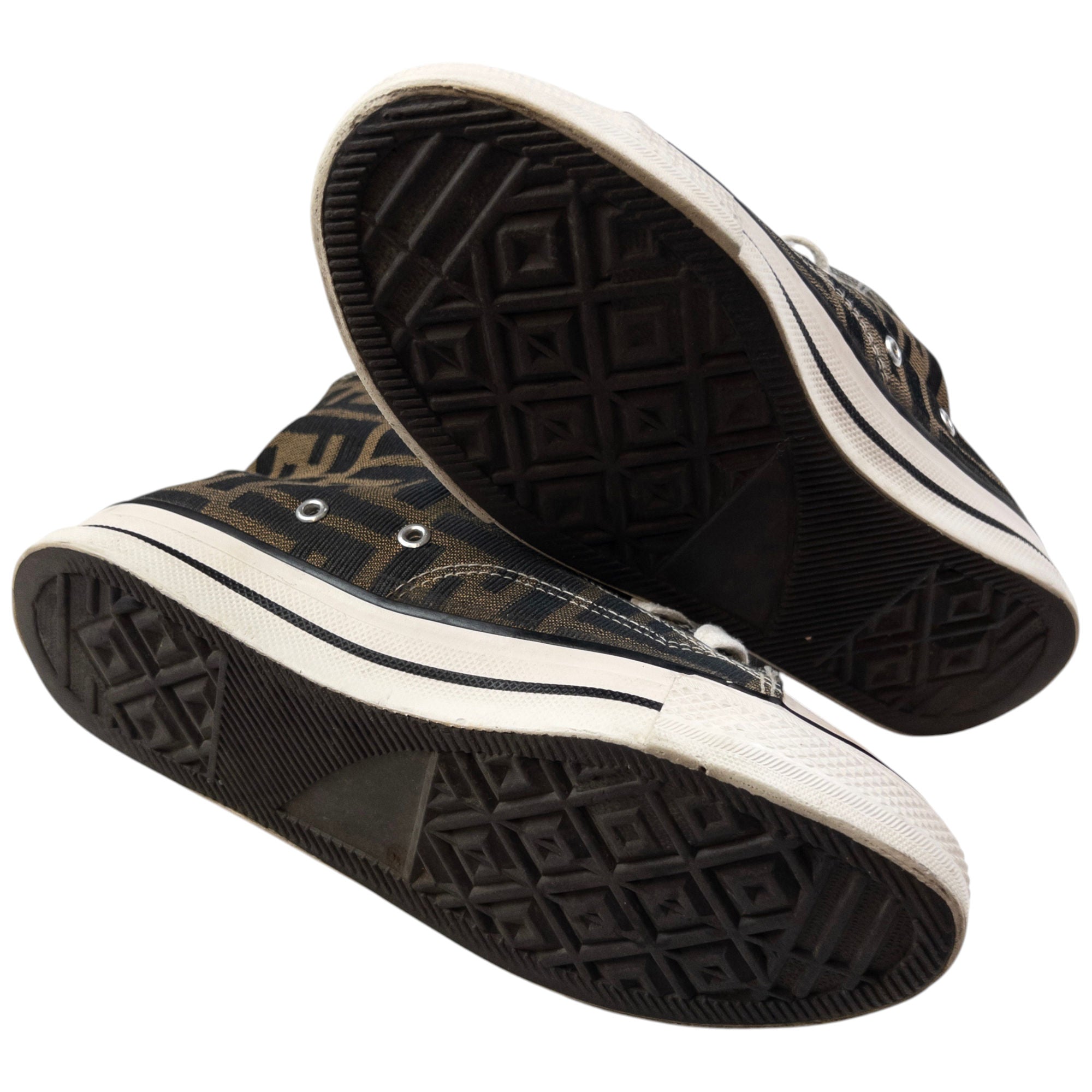 Vintage Fendi Monogram Hight Top Trainers Womens Size UK 4