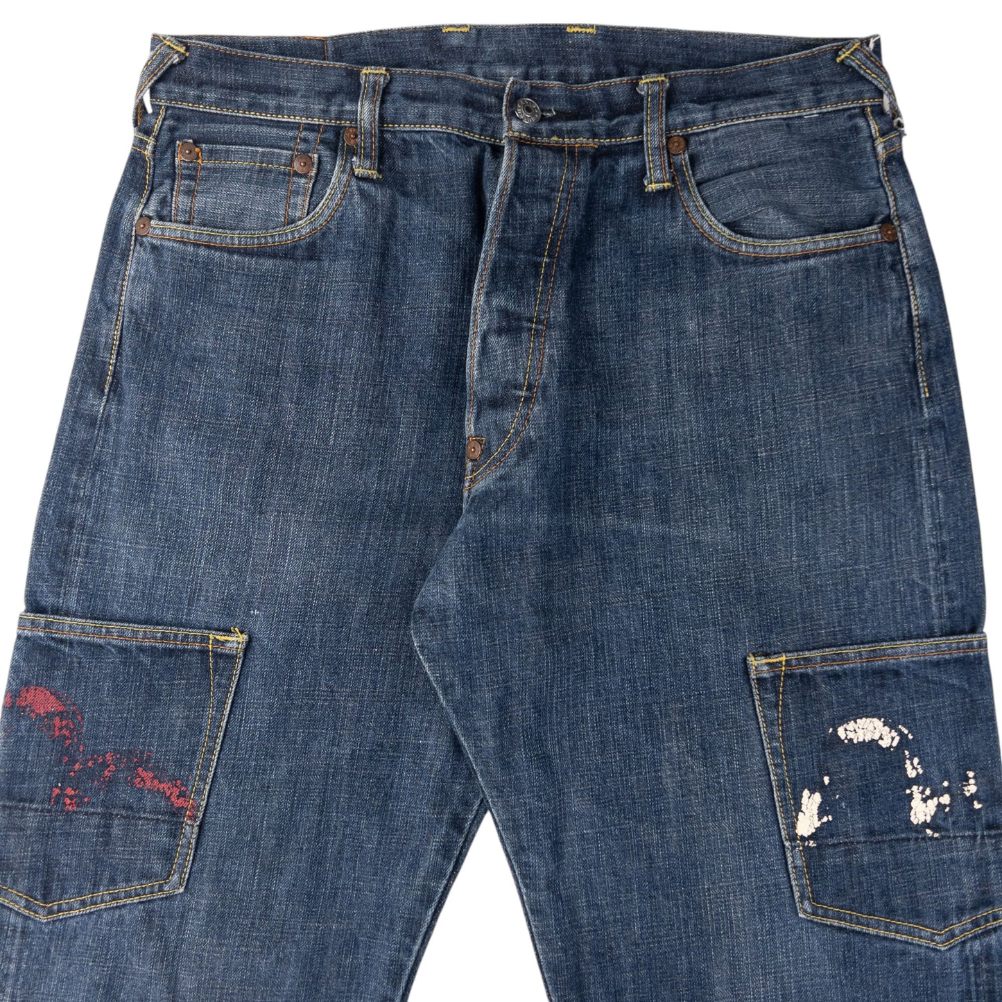 Vintage Evisu Heritage Double Gull Daicock Japanese Denim Jeans Size W33
