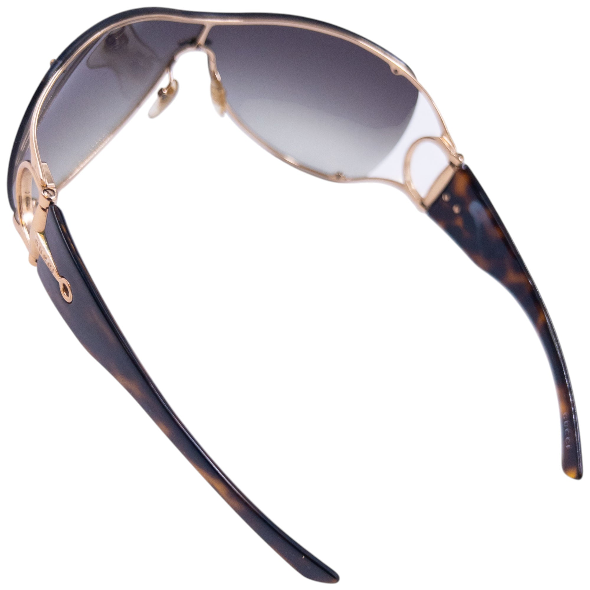 Vintage Gucci Horse Bit Tortoise Shell Sunglasses