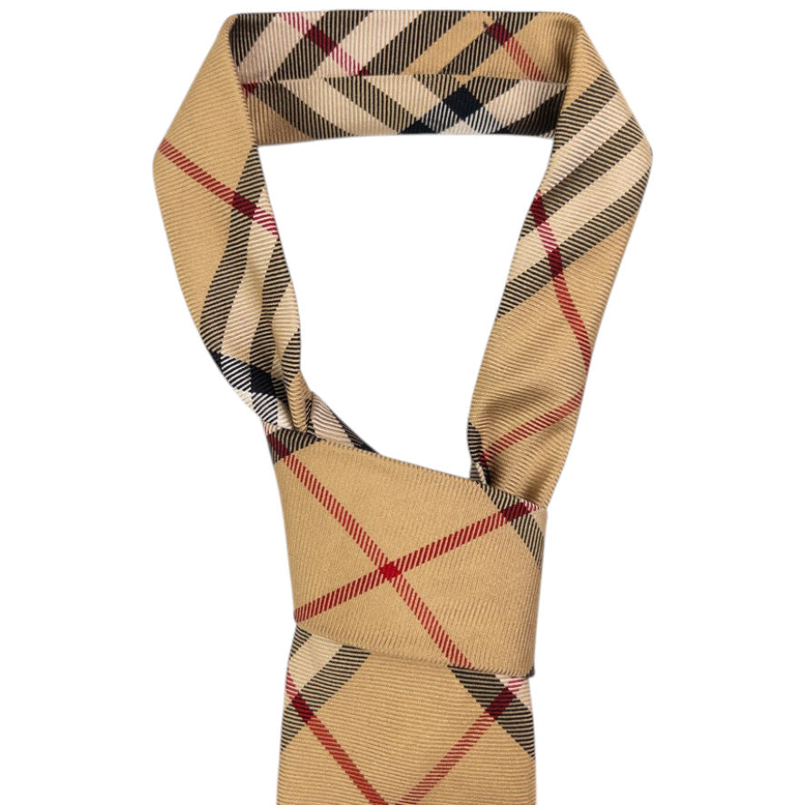 Vintage Burberry Nova Check Silk Tie