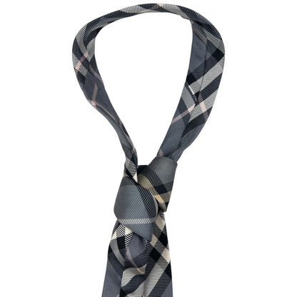 Vintage Burberry Black Label Nova Check Silk Scarf
