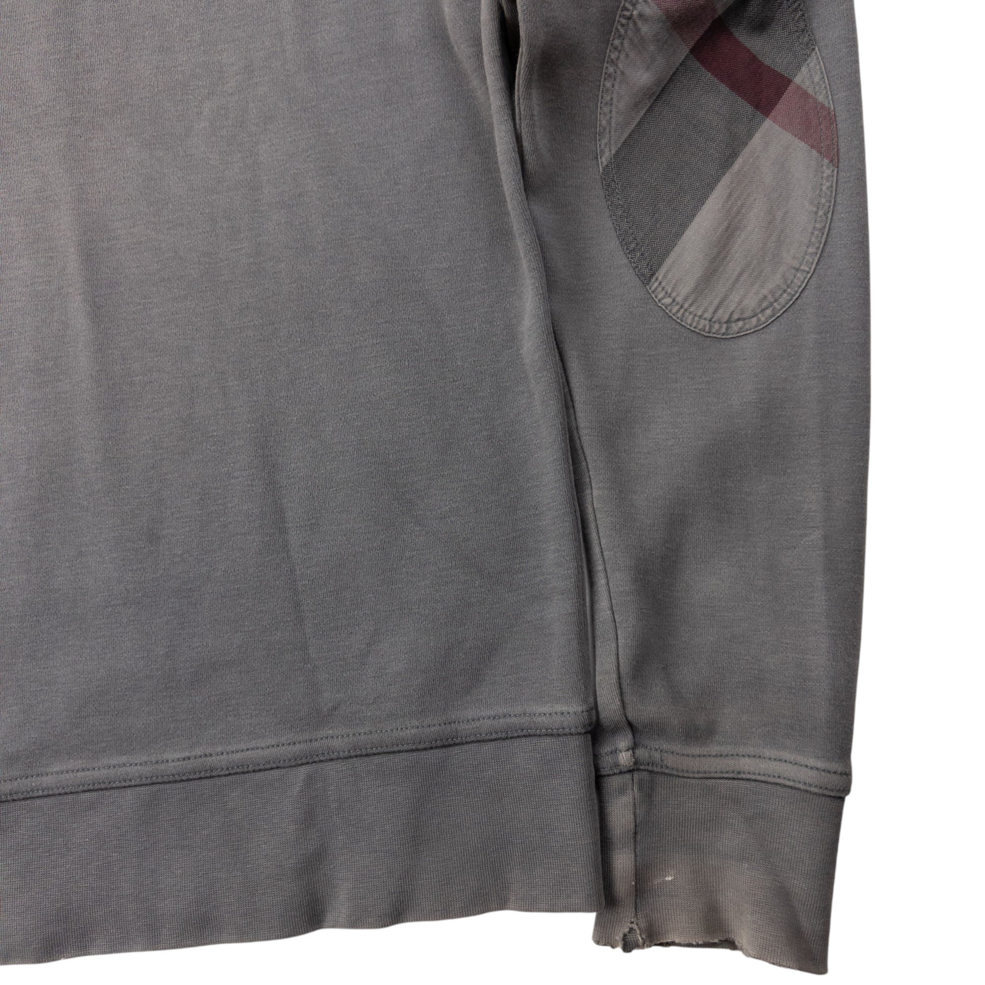 Vintage Burberry Nova Check Elbow Pad Q Zip Sweatshirt Size L