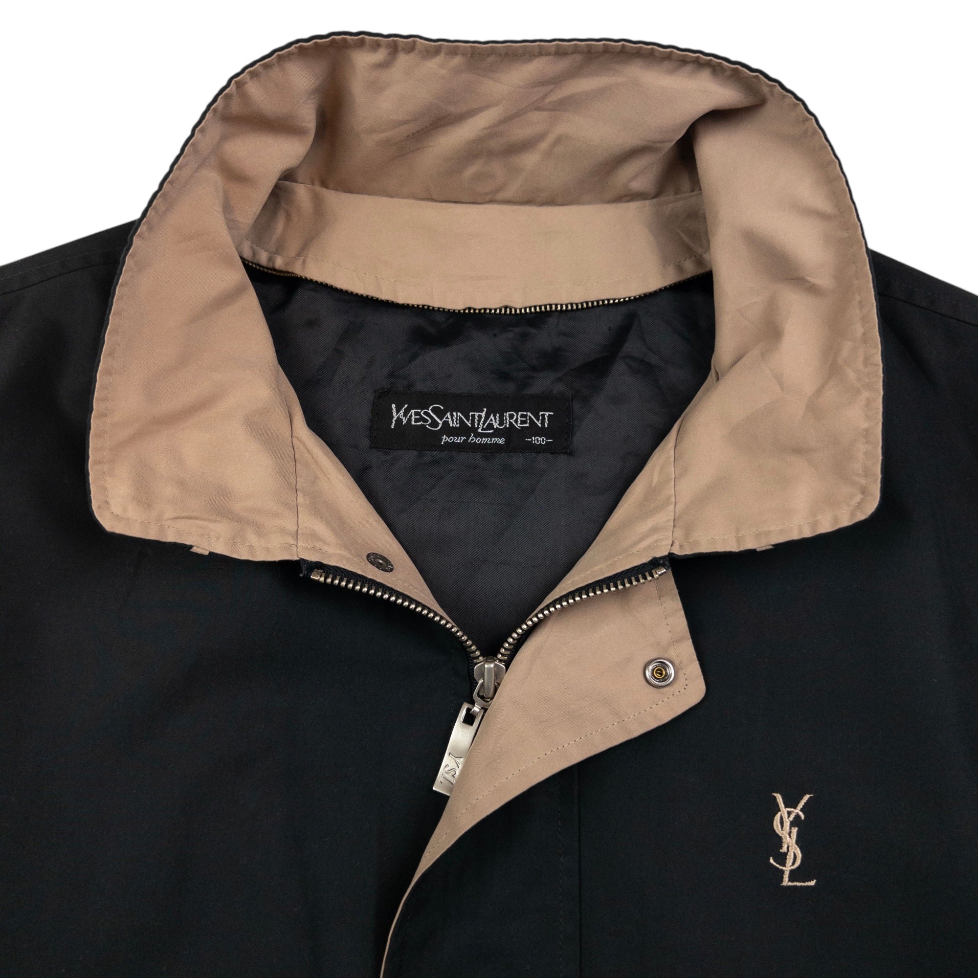 Vintage YSL Yves Saint Laurent Zip Up Jacket Size L