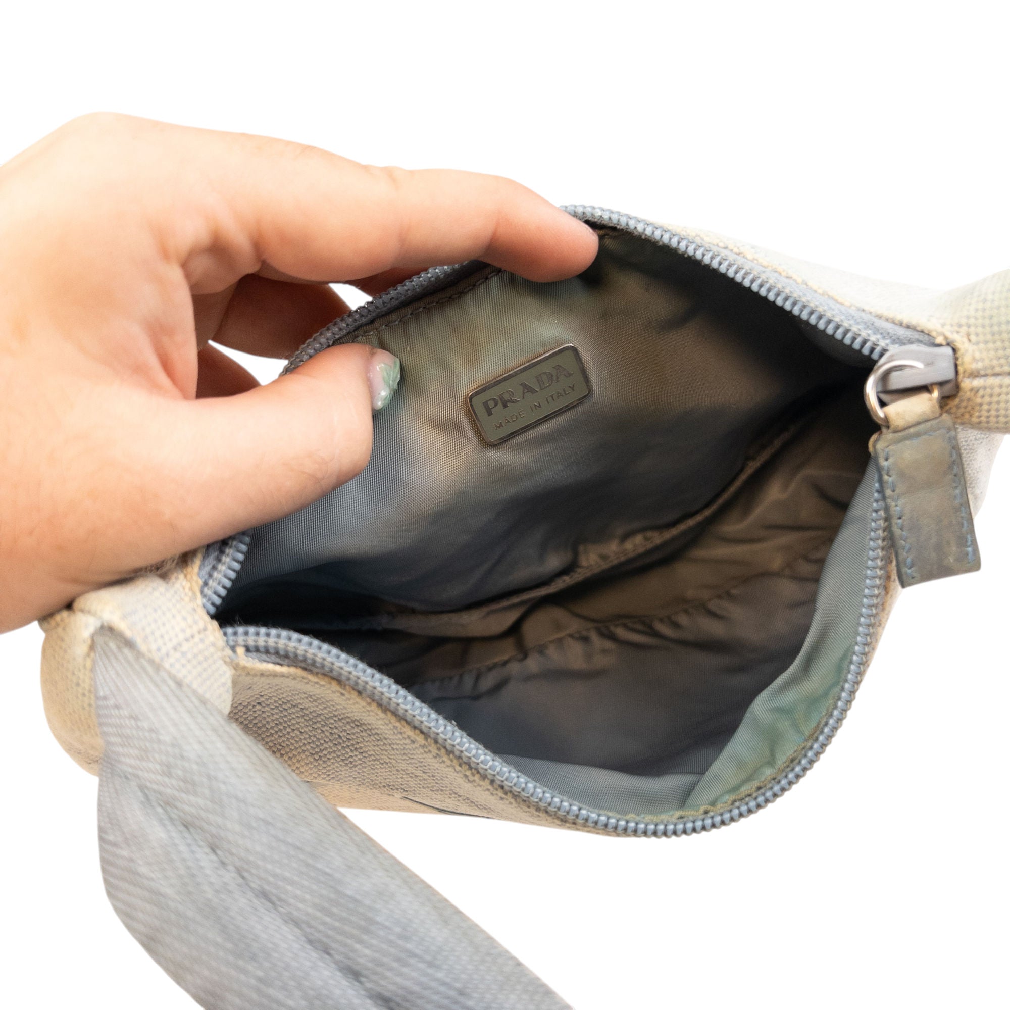 Vintage 1999 Prada Sport Mini Baguette Shoulder Bag