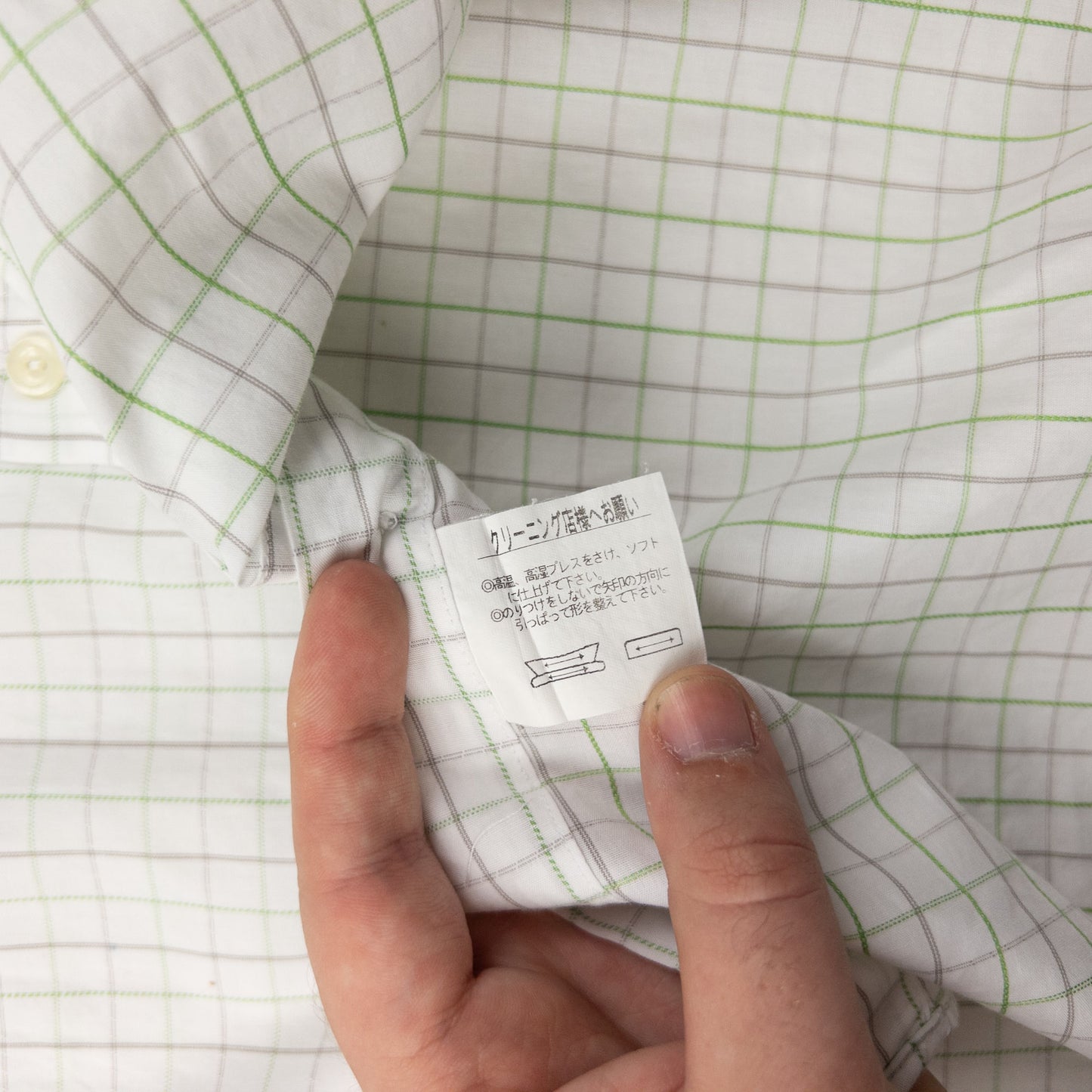 Vintage Issey Miyake Checkered Long Sleeve Button Up Shirt Size M