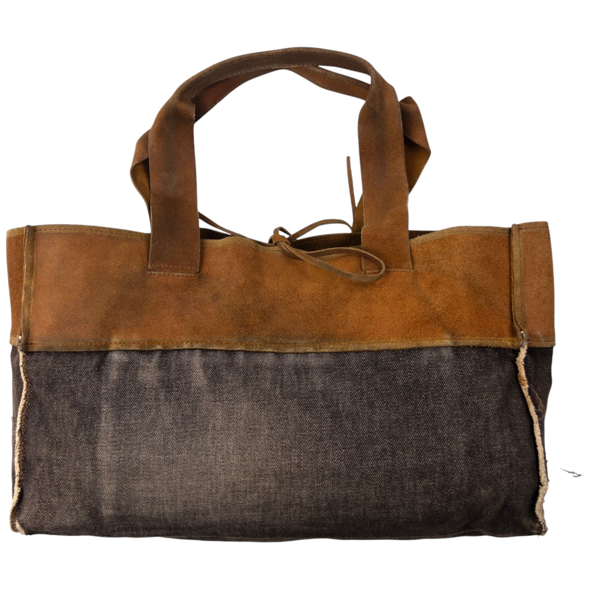 Vintage Miu Miu Denim & Leather Shoulder Bag