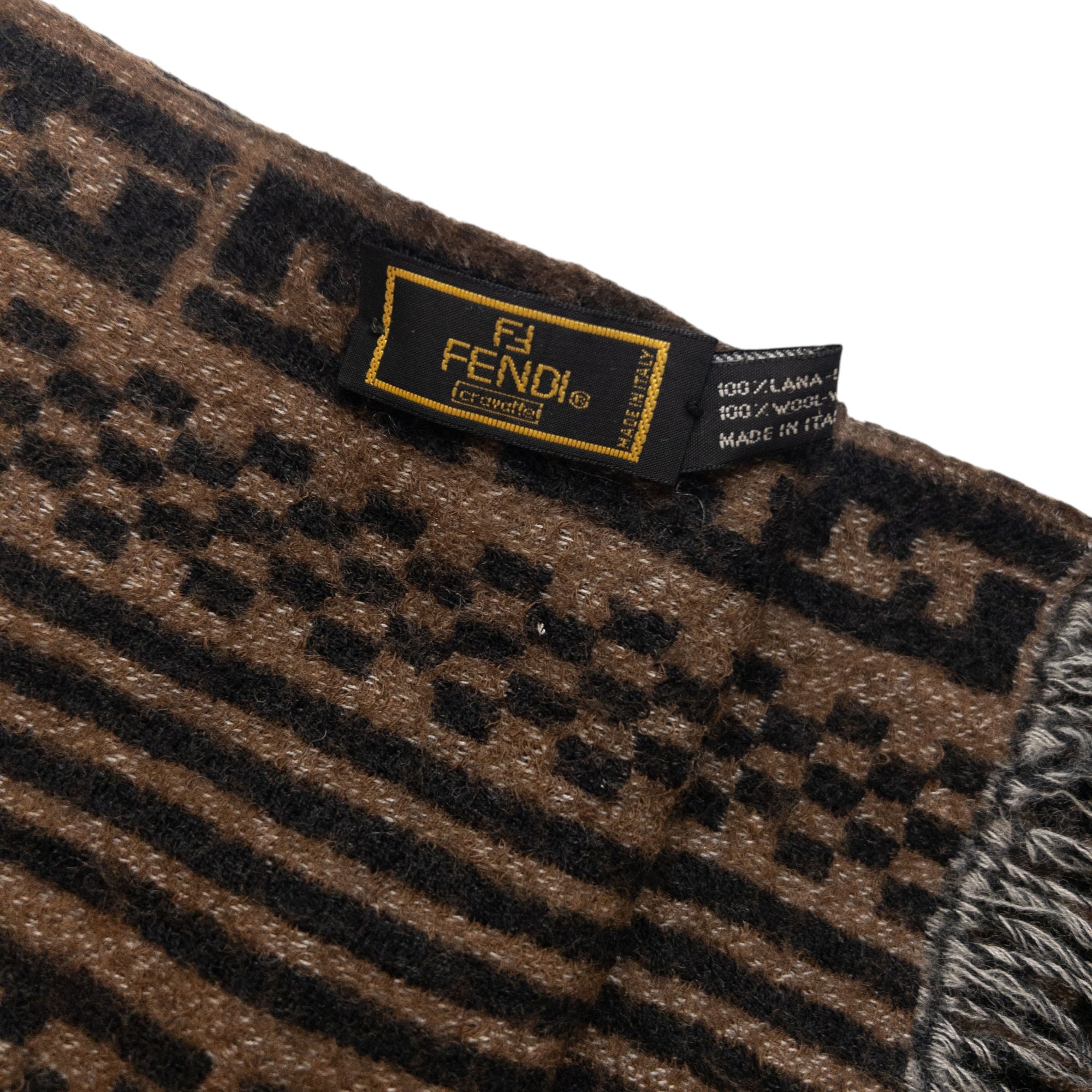 Vintage Fendi Monogram Wool Scarf