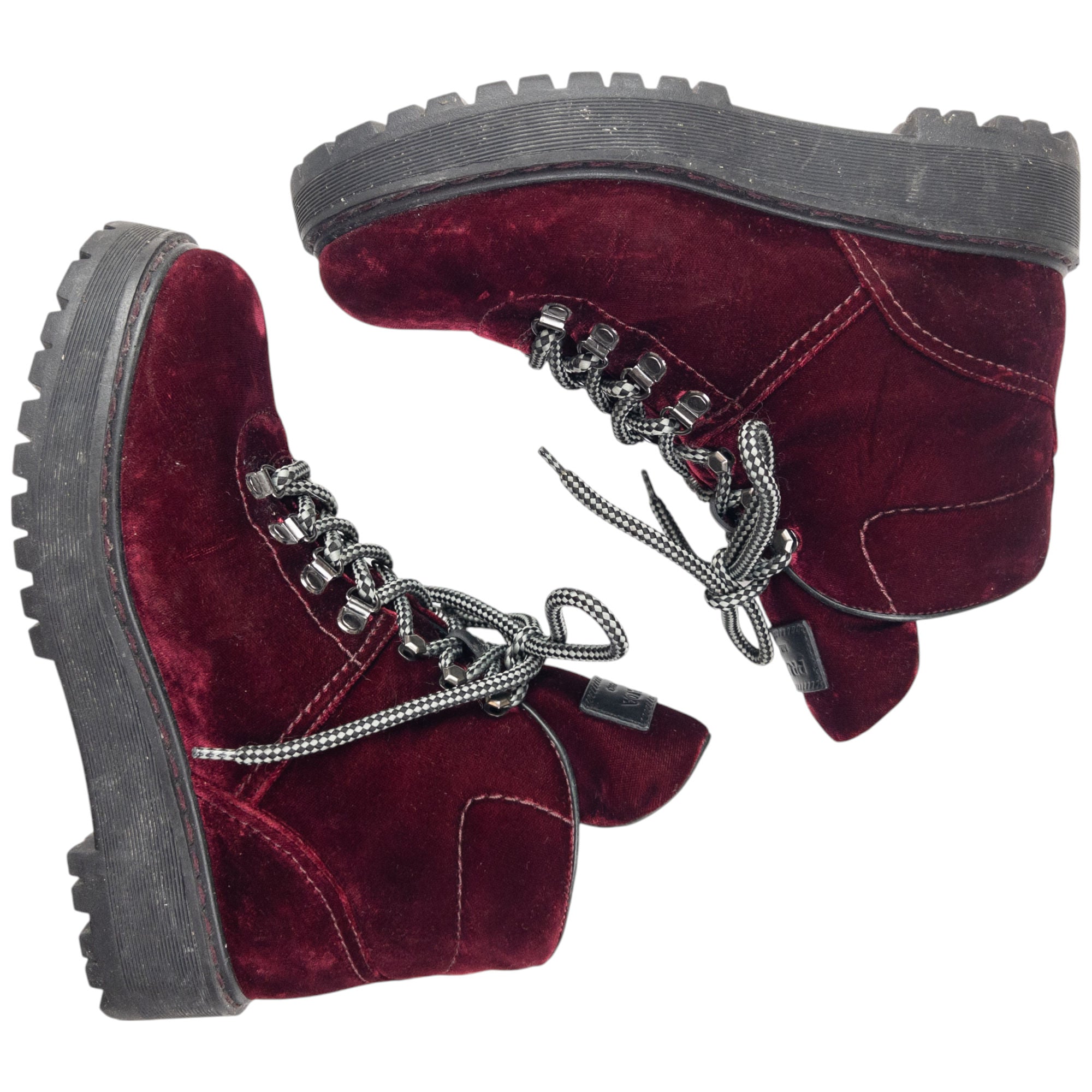 Vintage Prada Velour Hiking Boots Size UK 6.5