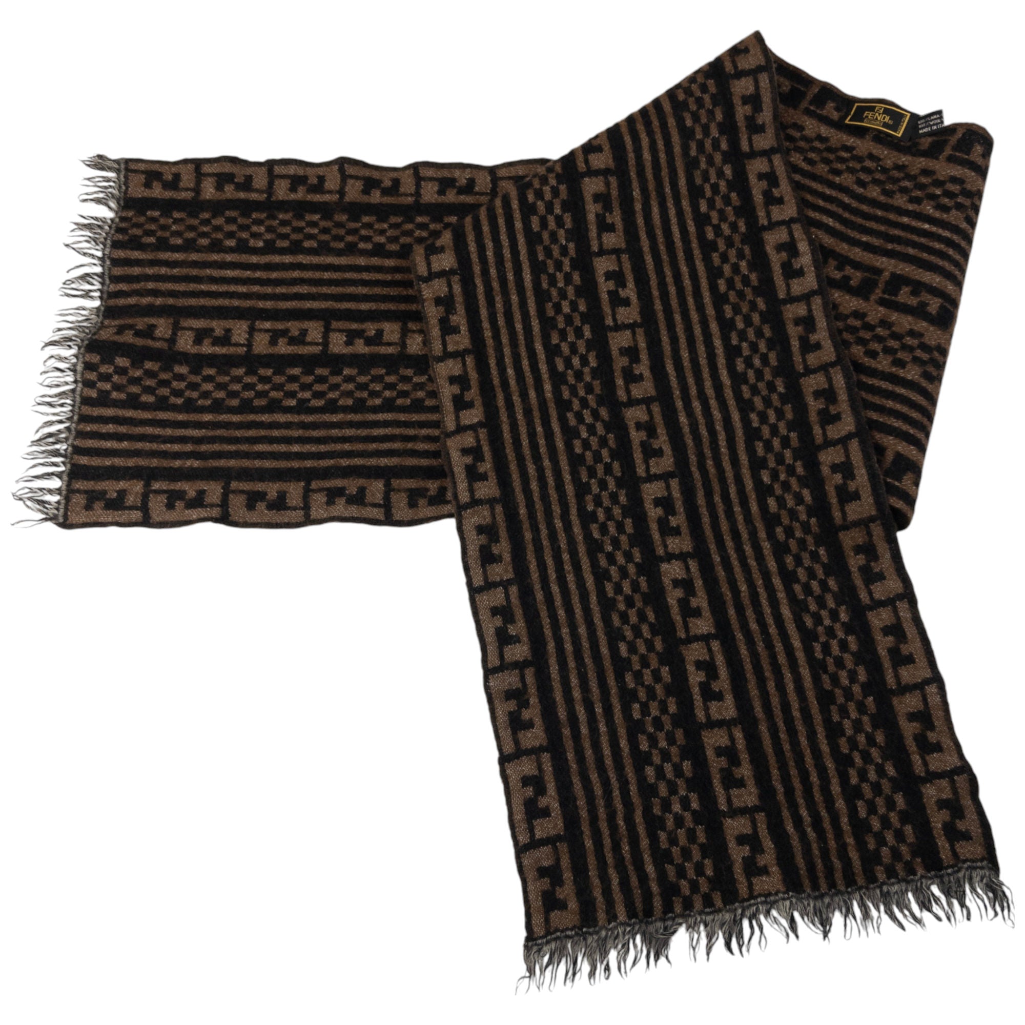 Vintage Fendi Monogram Wool Scarf