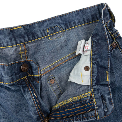 Vintage Evisu Double Gull Embroidered Japanese Denim Jeans Size W34
