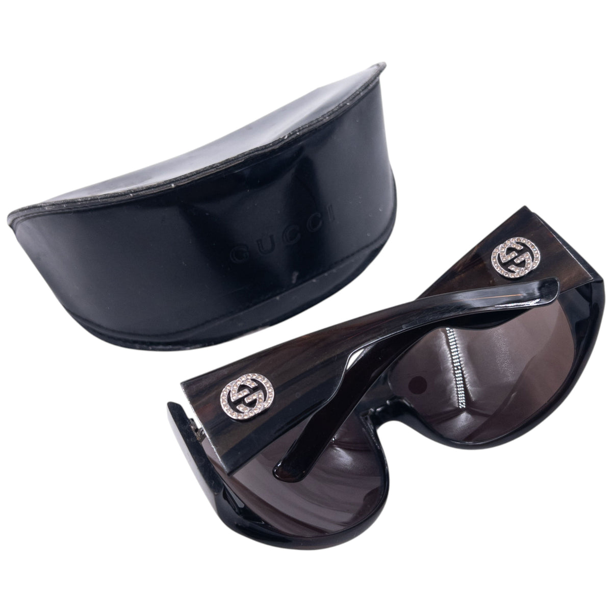 Vintage 2000s Gucci Diamanté Sunglasses in brown, photo 8
