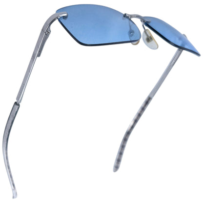 Vintage Burberry Nova Check Rimless Sunglasses
