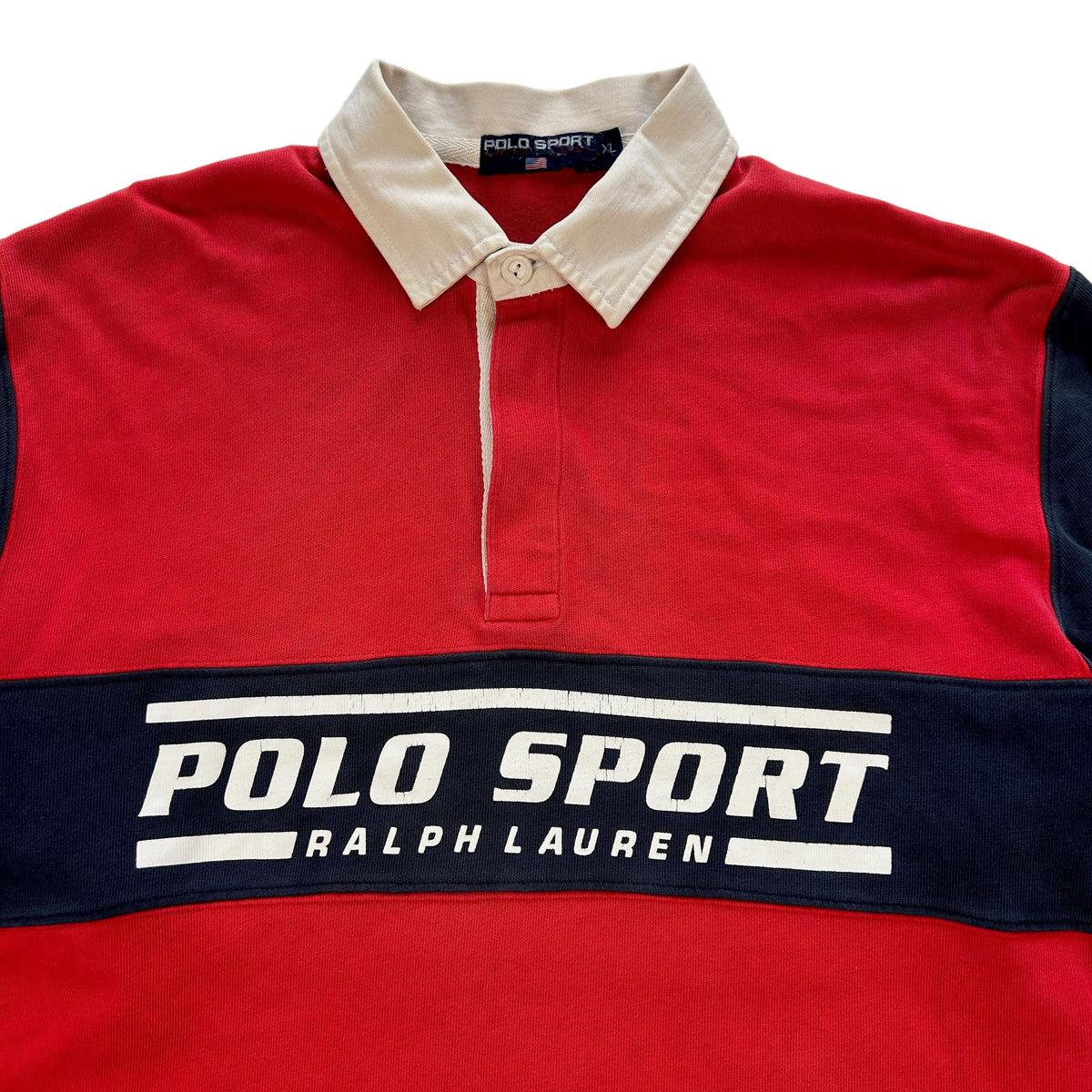 Vintage Ralph Lauren Polo Sport Long Sleeve Polo Shirt Size M