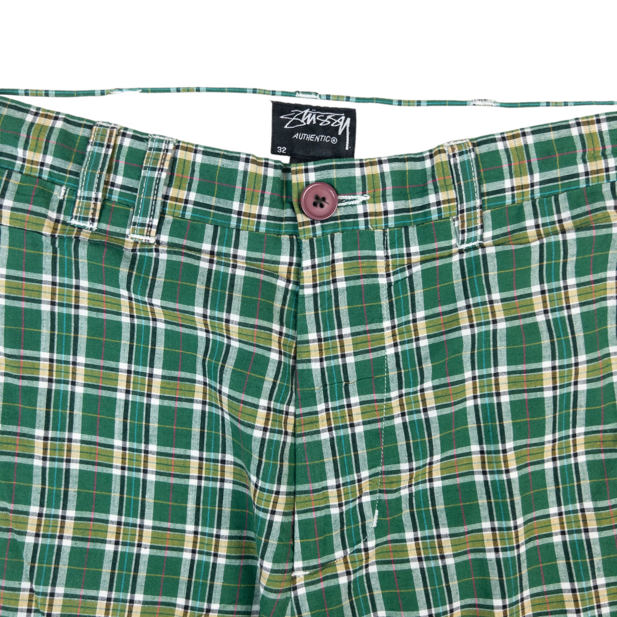 Vintage Stussy Check Shorts Size W33