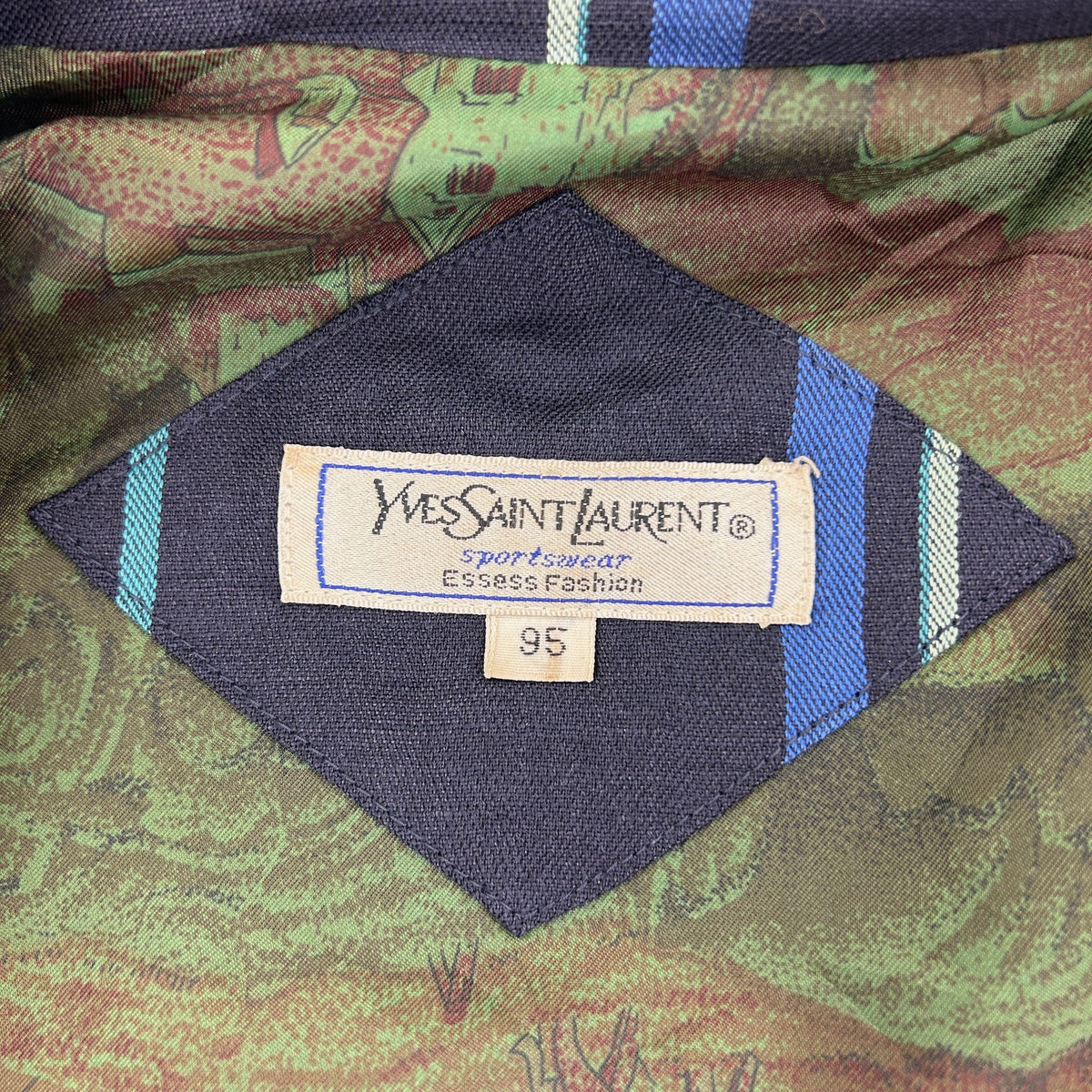 Vintage Yves Saint Laurent Striped Jacket L