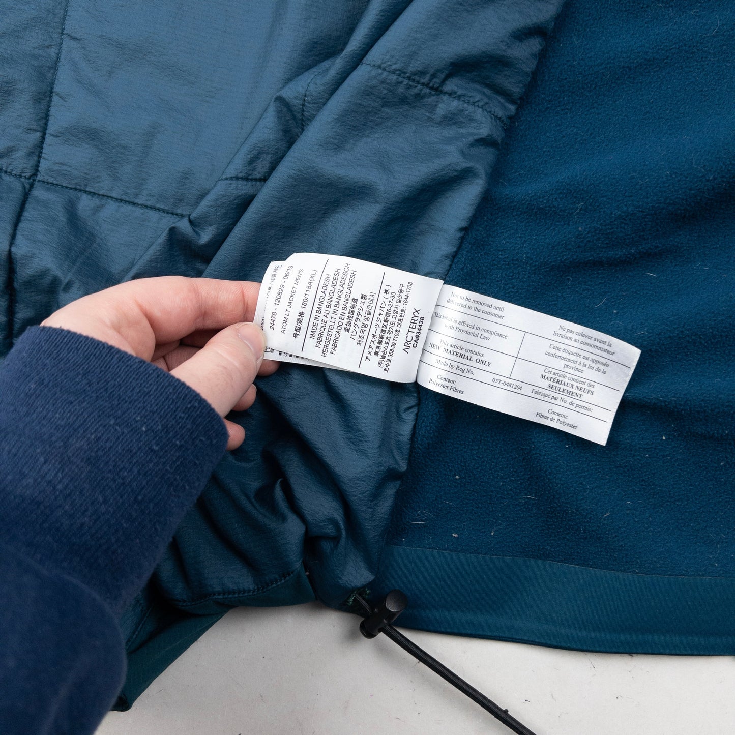 2019 Arcteryx Atom LT Zip Up Jacket Size XL