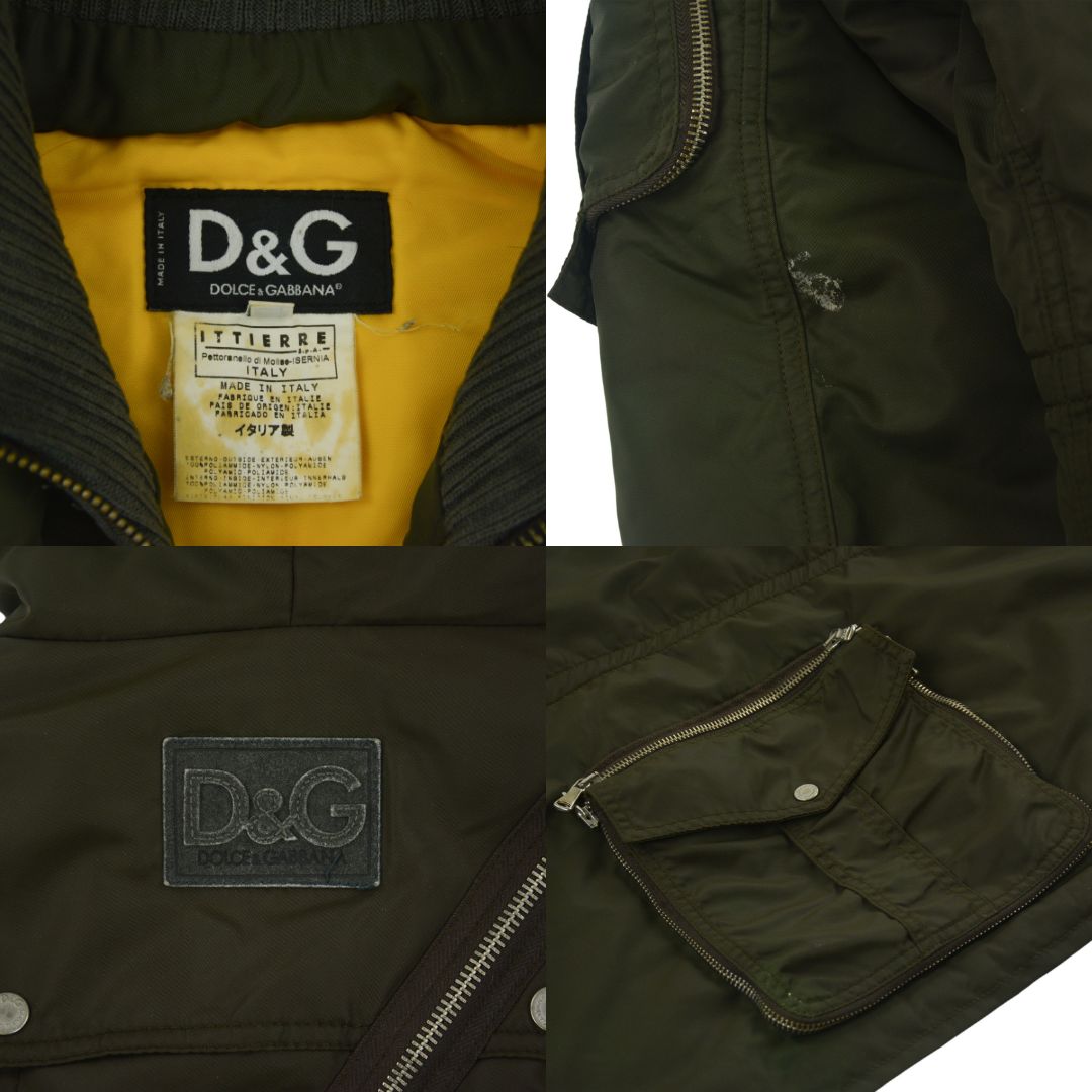 AW2003 Archive Dolce &amp; Gabbana Multi Pocket Padded Jacket Size XL