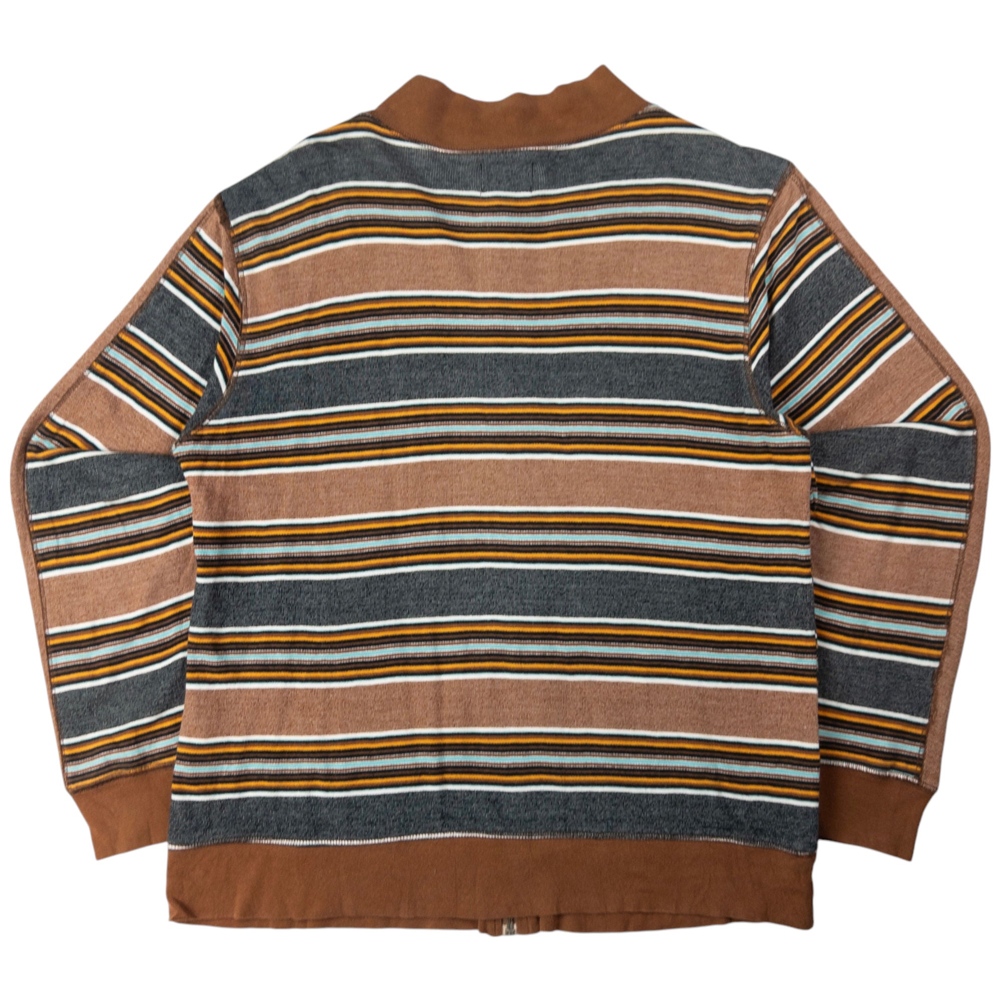 Vintage Stussy Striped Zip Up Sweatshirt Size M