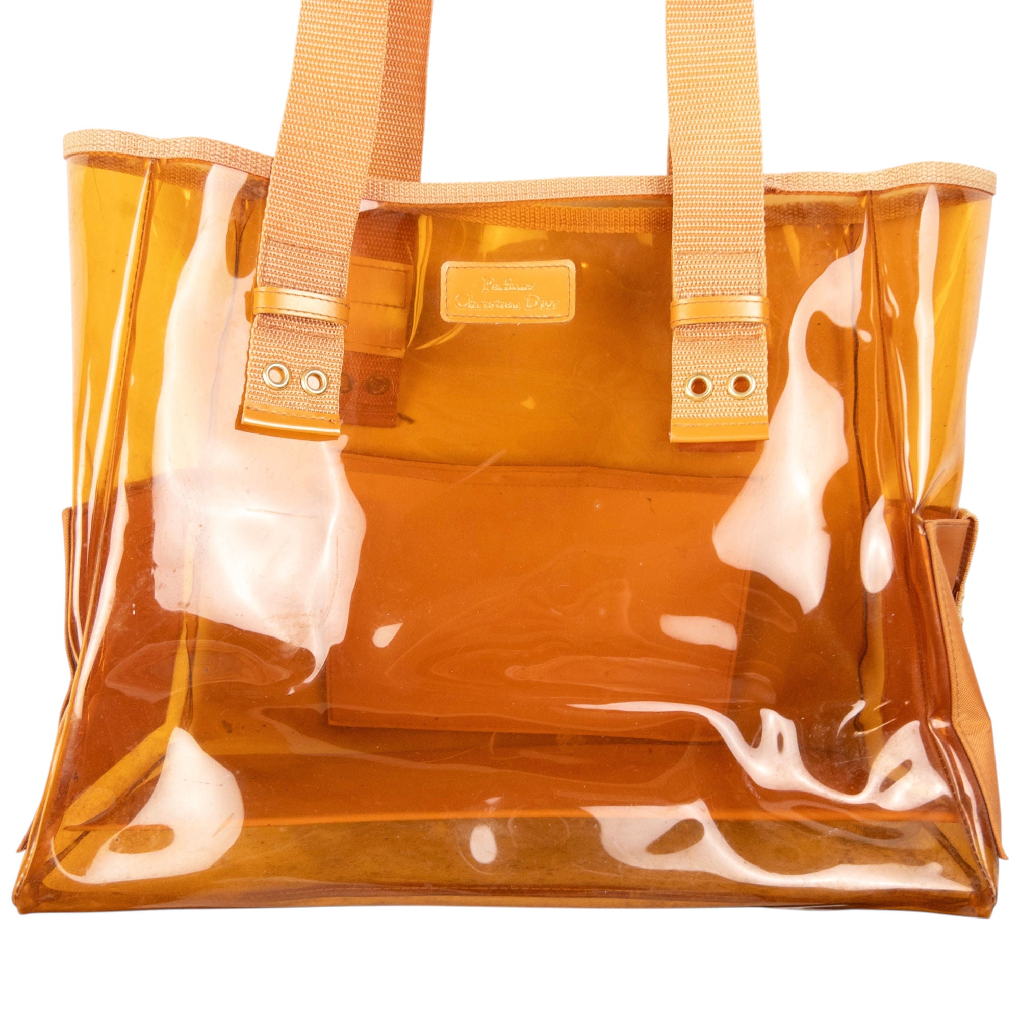 Vintage Dior Vinyl Tote Shoulder Bag