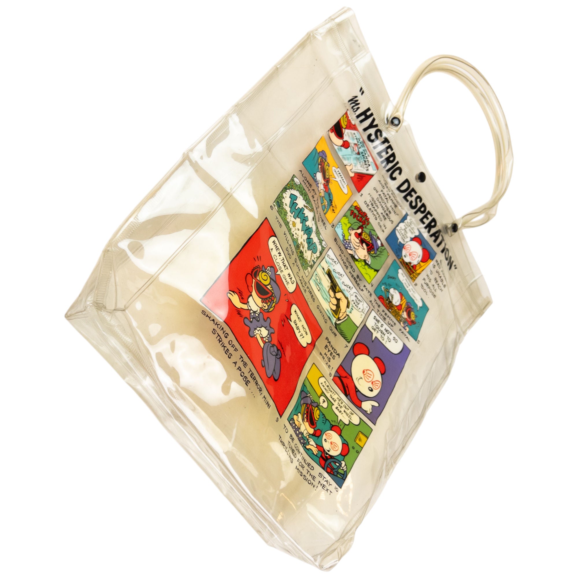 Vintage Hysteric Glamour Comic Print Clear Tote Shoulder Bag