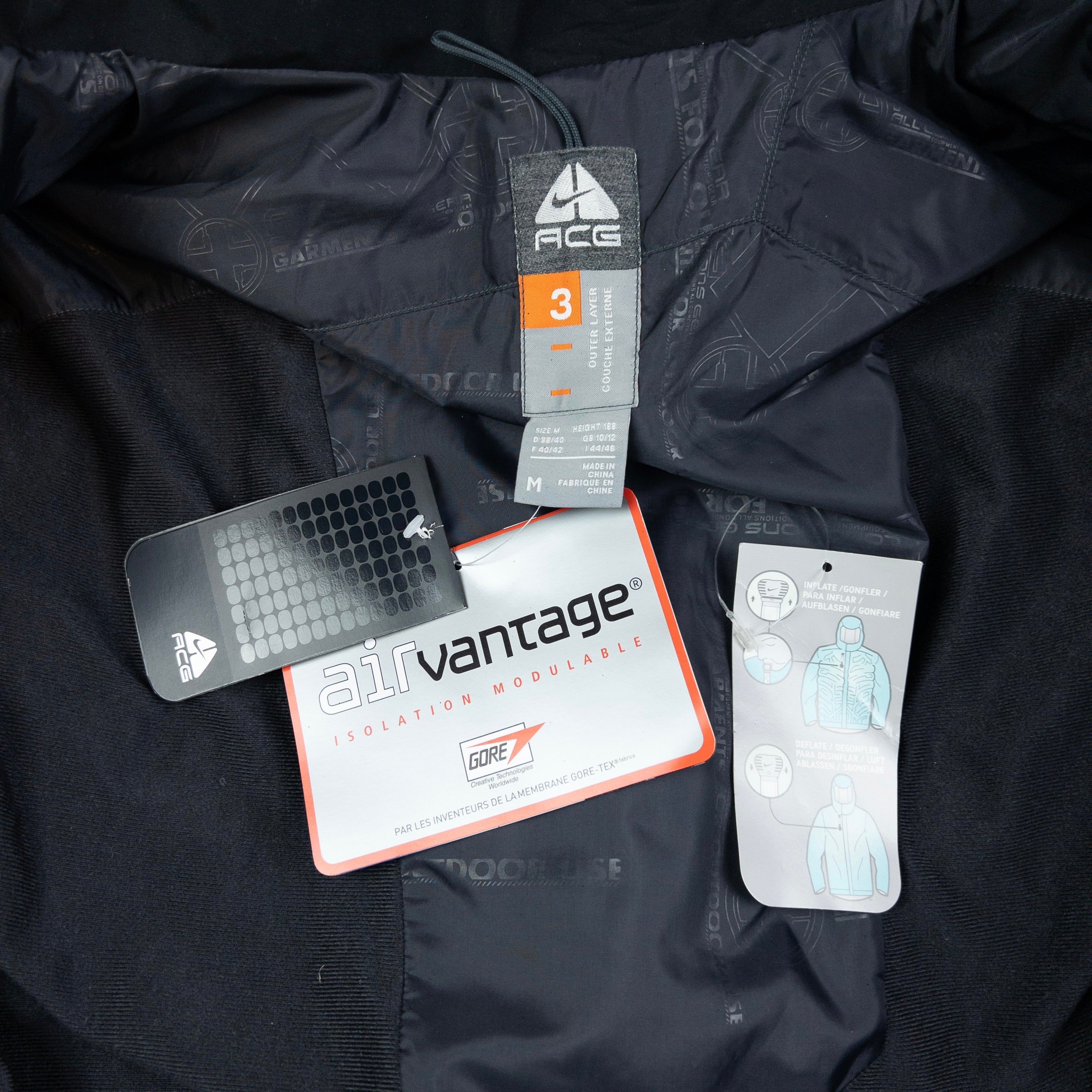 Vintage Nike ACG Air Vantage Inflatable Snowboarding Jacket Size M