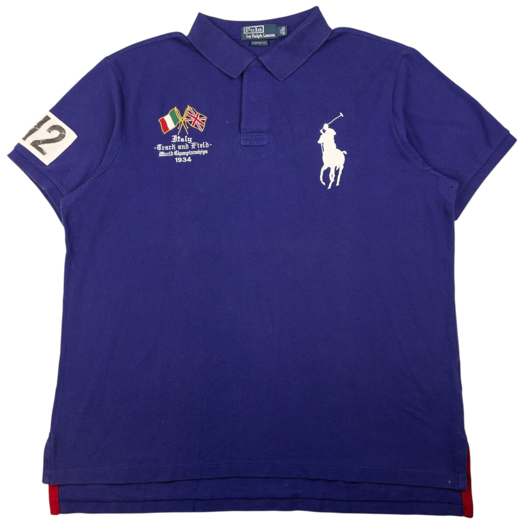 Vintage Polo Ralph Lauren Italy Track & Field Championship Polo Shirt Size XL
