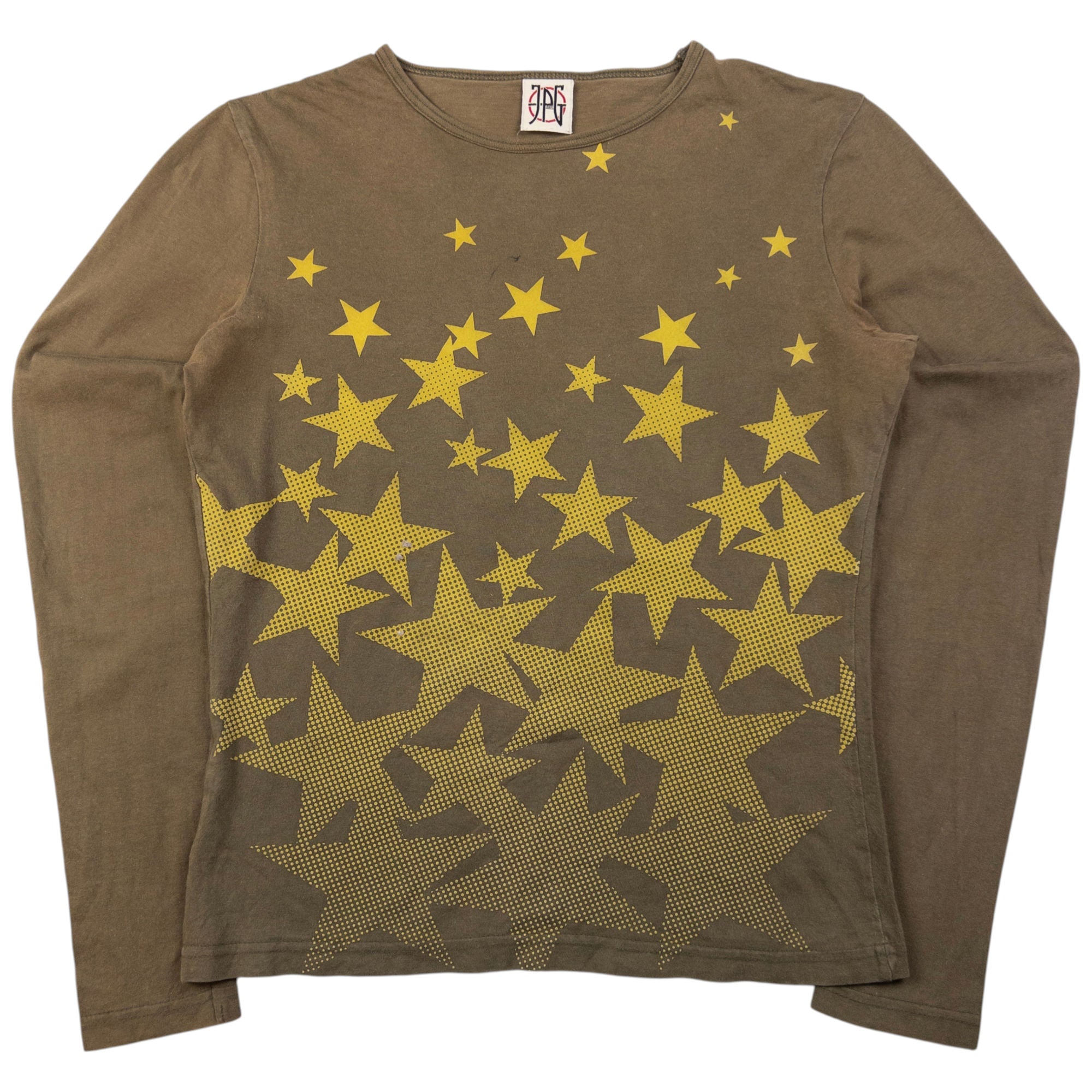 Vintage Jean Paul Gaultier JPG Long Sleeve Star Print T Shirt Womens Size S