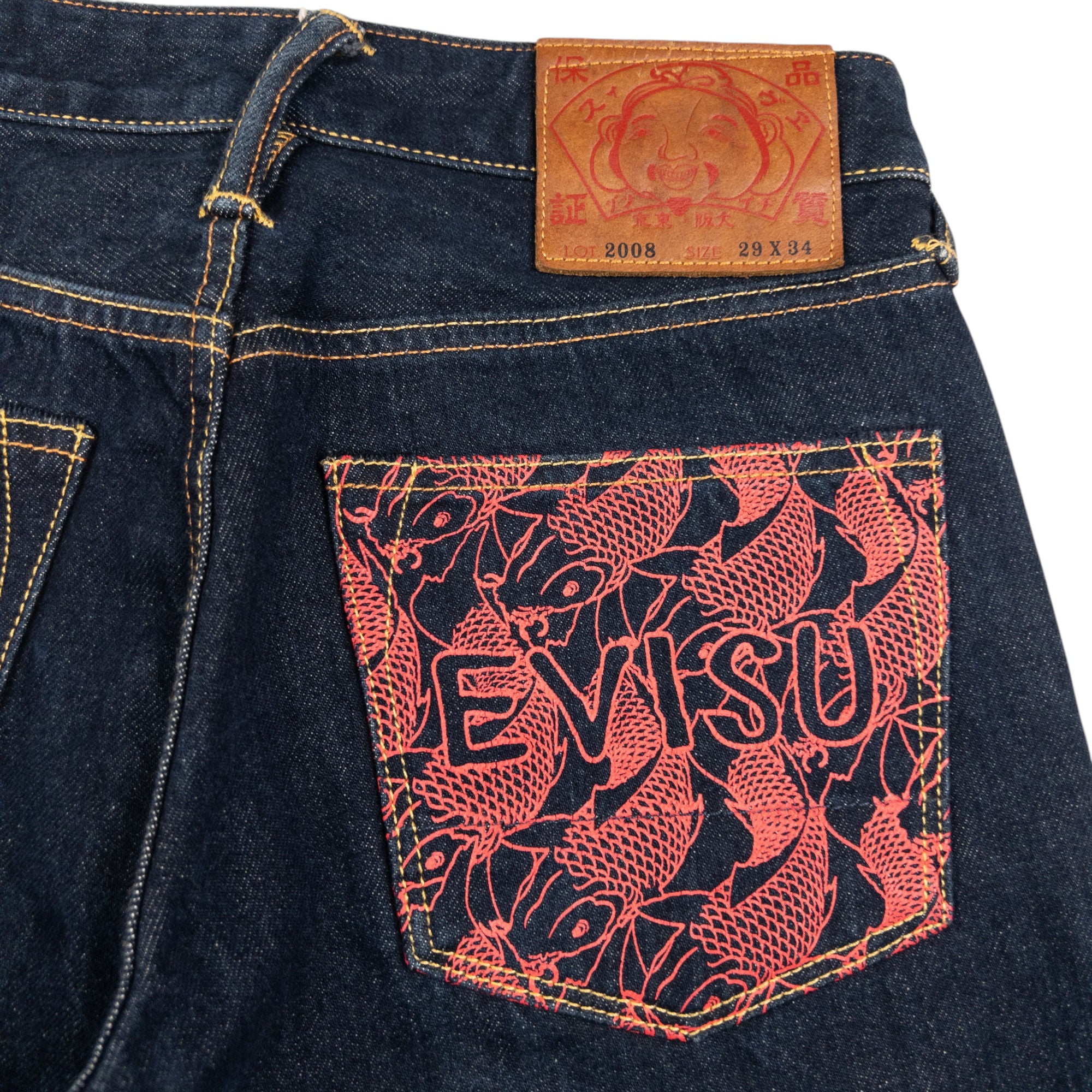Vintage Evisu Fish Print Japanese Denim Jeans Size W28