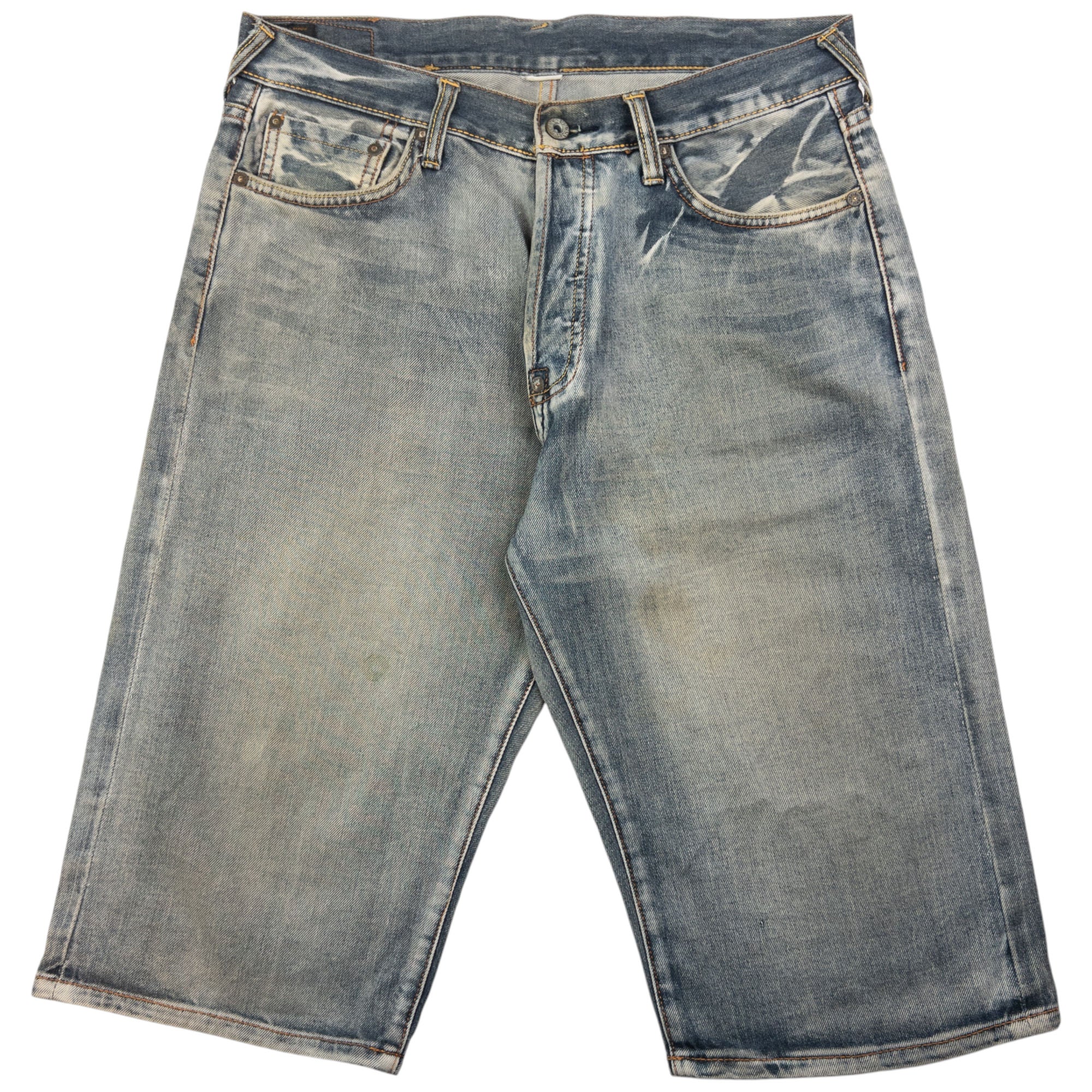 Vintage Evisu Double Gull Japanese Denim Shorts Size W32