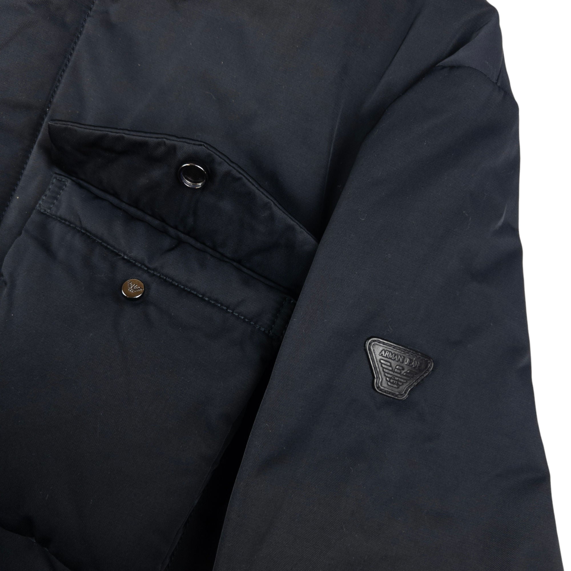 Vintage Armani Jeans Zip Up Padded Jacket Size M
