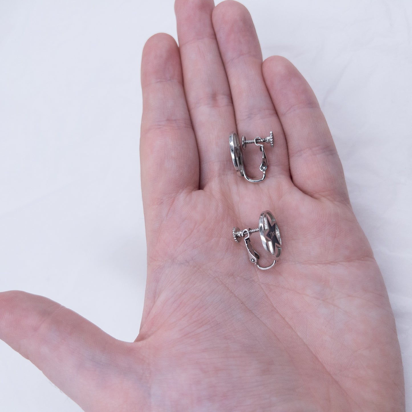 Vintage 2000s Dior By John Galliano Star Cut-Out Clip-On Earrings