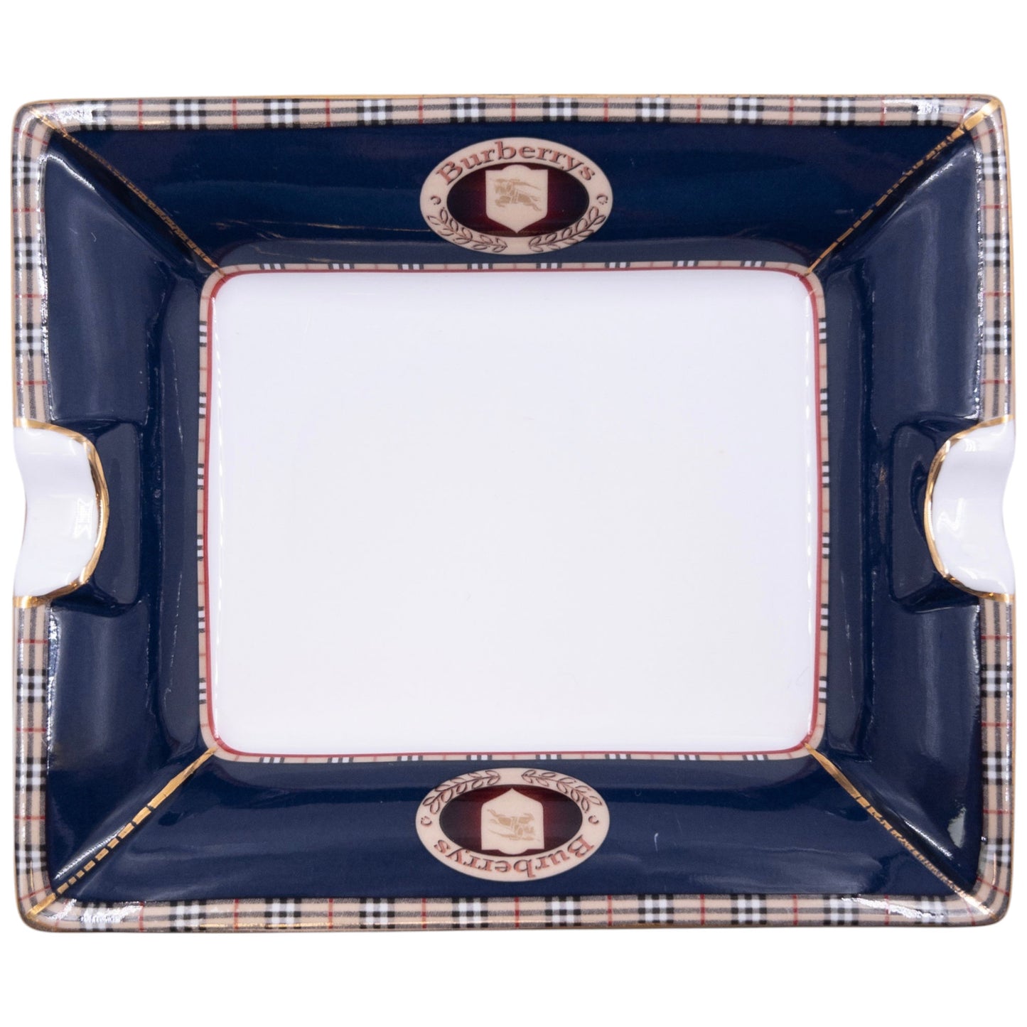 Vintage Burberry Nova Check Fine Bone China Ashtray