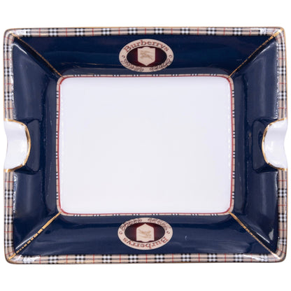 Vintage Burberry Nova Check Fine Bone China Ashtray