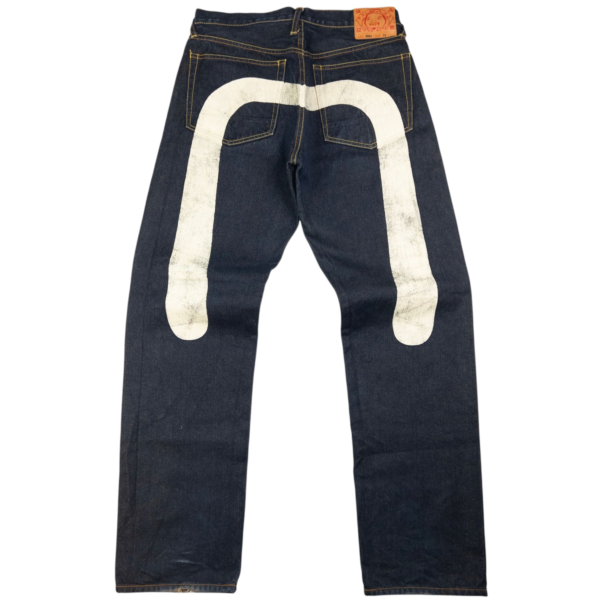 Vintage Evisu Painted Daicock Japanese Denim Jeans Size W31