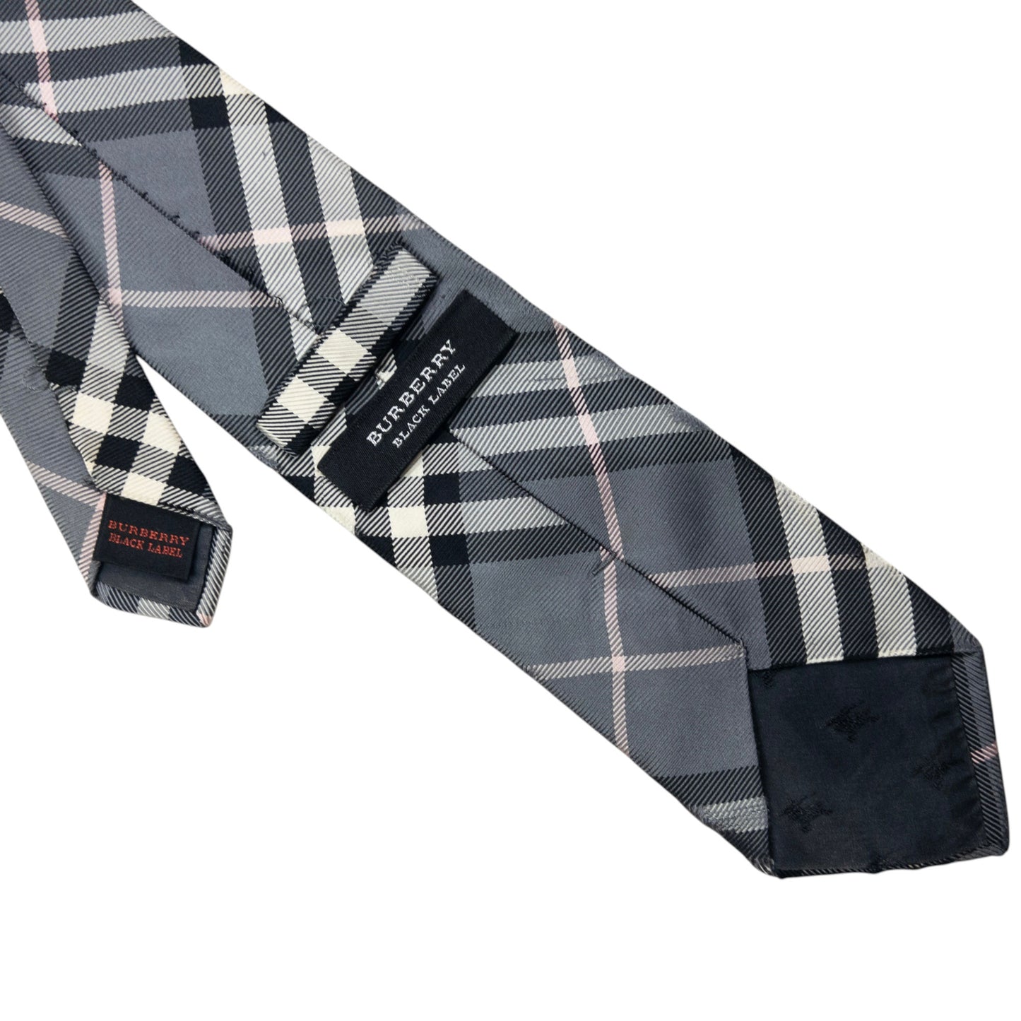 Vintage Burberry Black Label Nova Check Silk Scarf