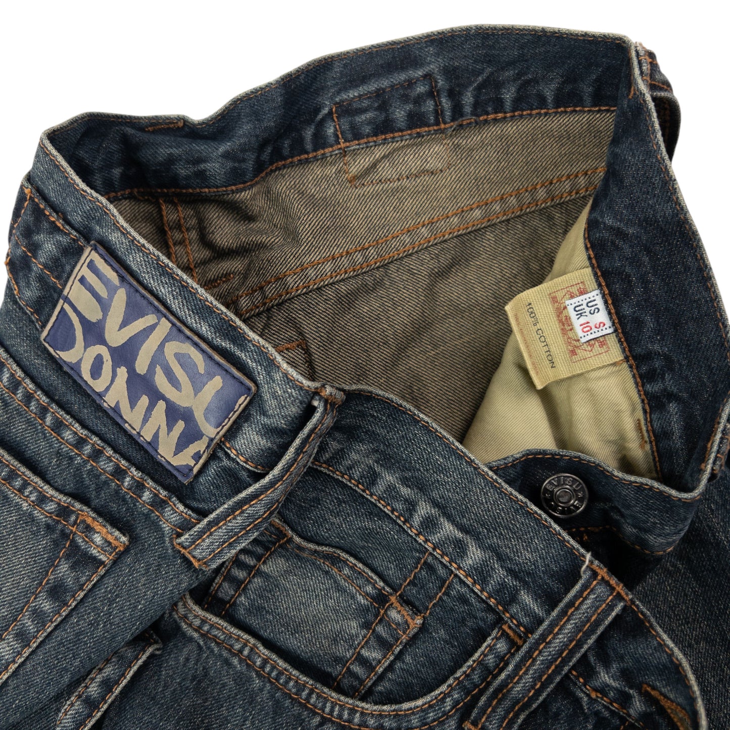 Vintage Evisu Zip Bondage Double Gull Japanese Denim Jeans Size W30