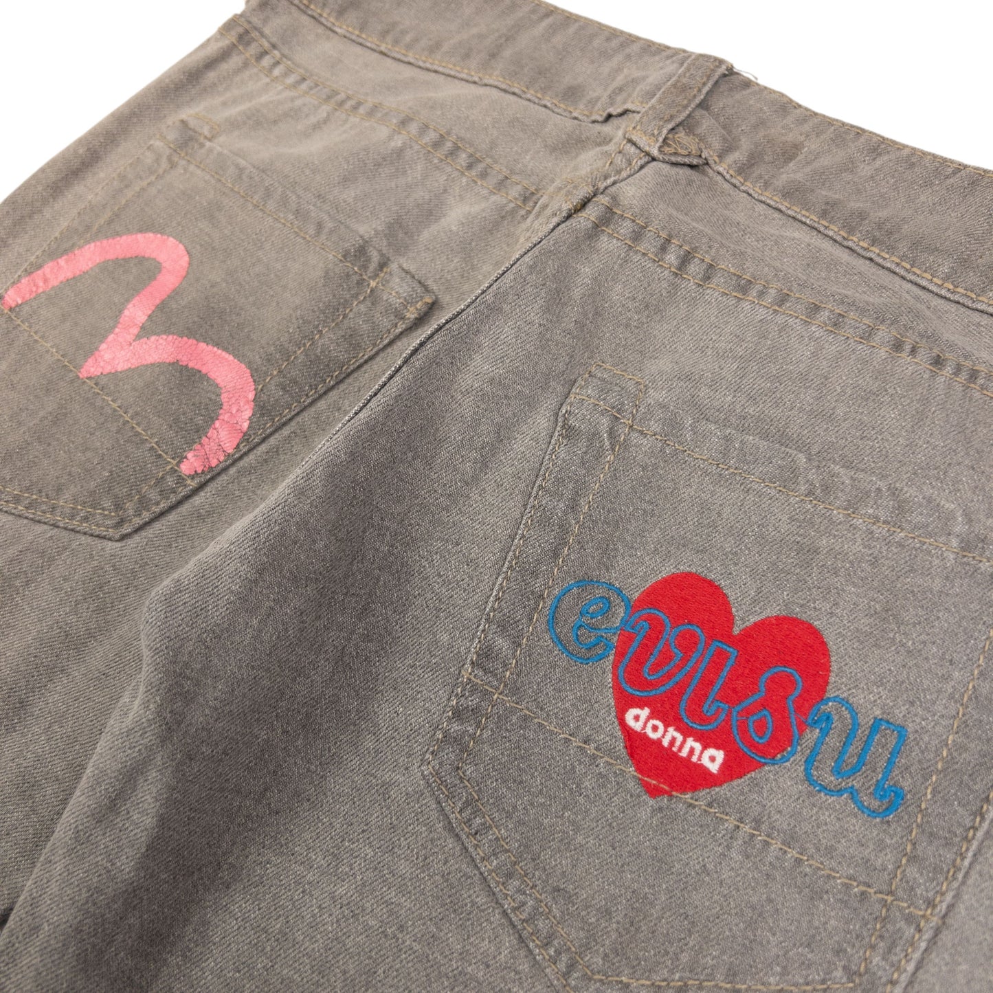 Vintage Evisu Donna Embroidered Japanese Denim Jeans Womens Size W28