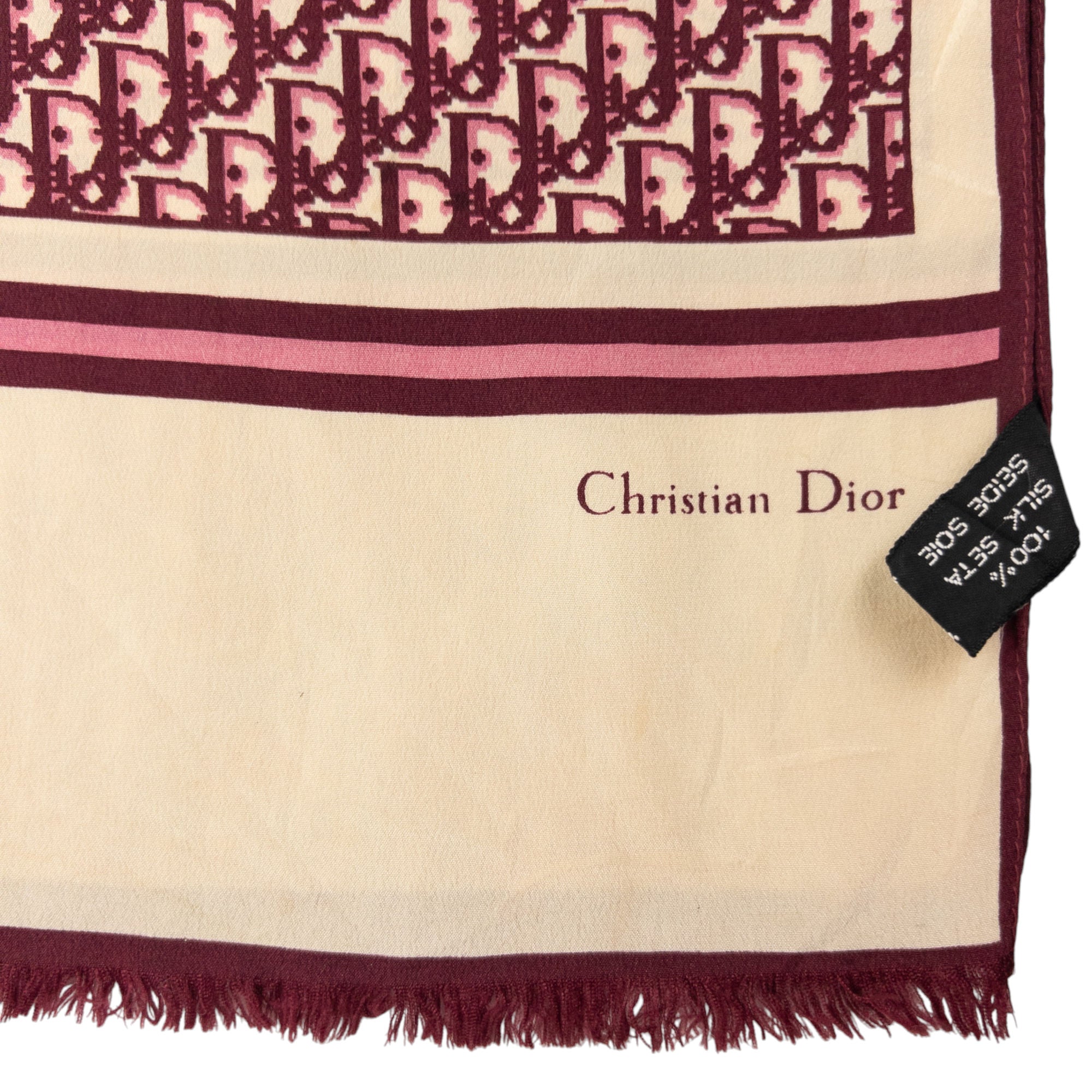 Vintage Dior Monogram Silk Scarf