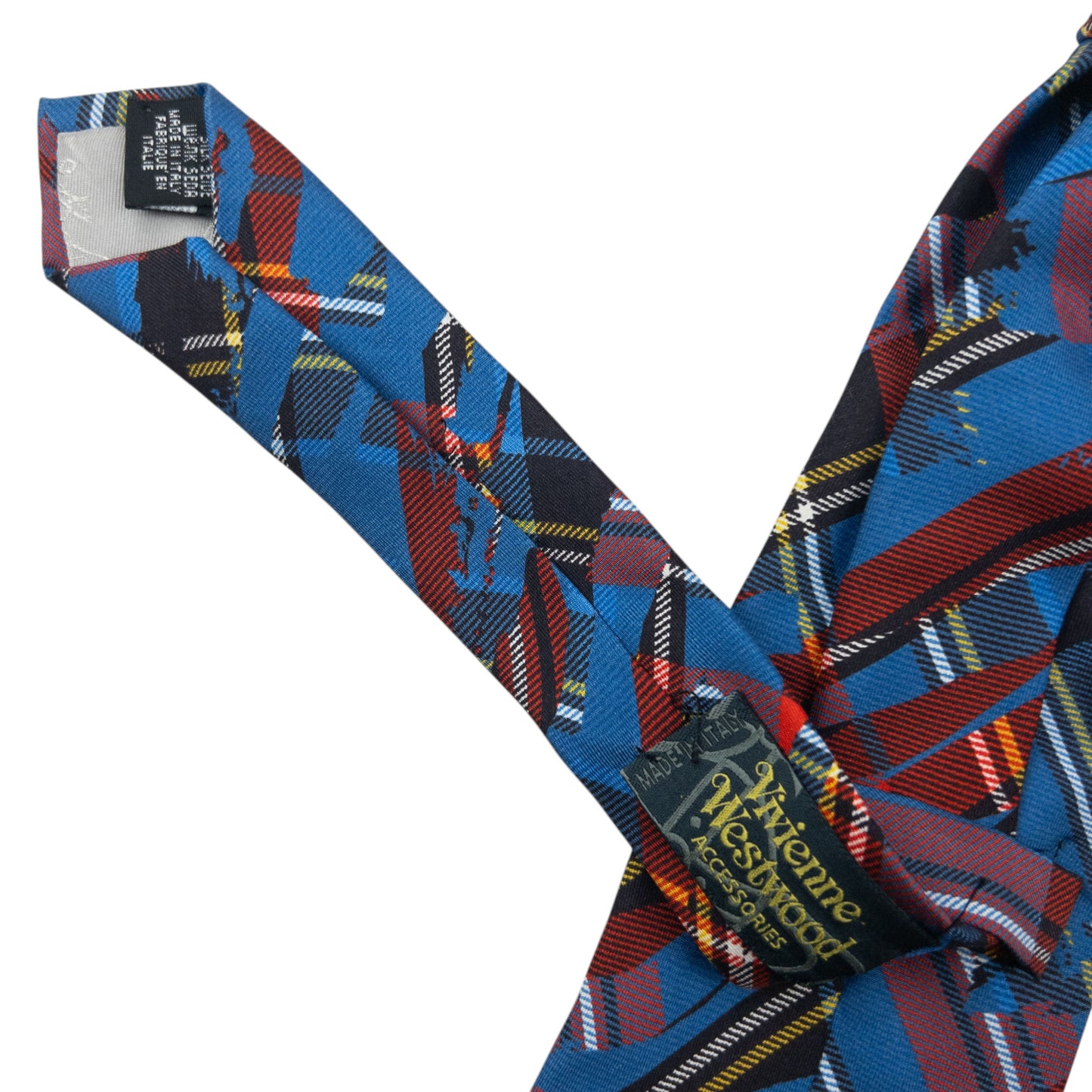 Vintage 2000s Vivienne Westwood Tartan Silk Tie