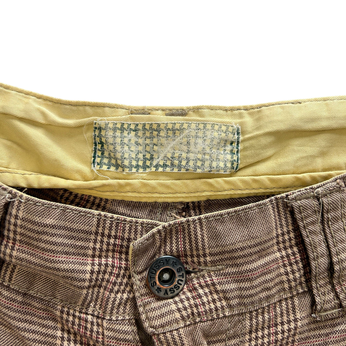 Vintage Stussy Check Shorts Size W32