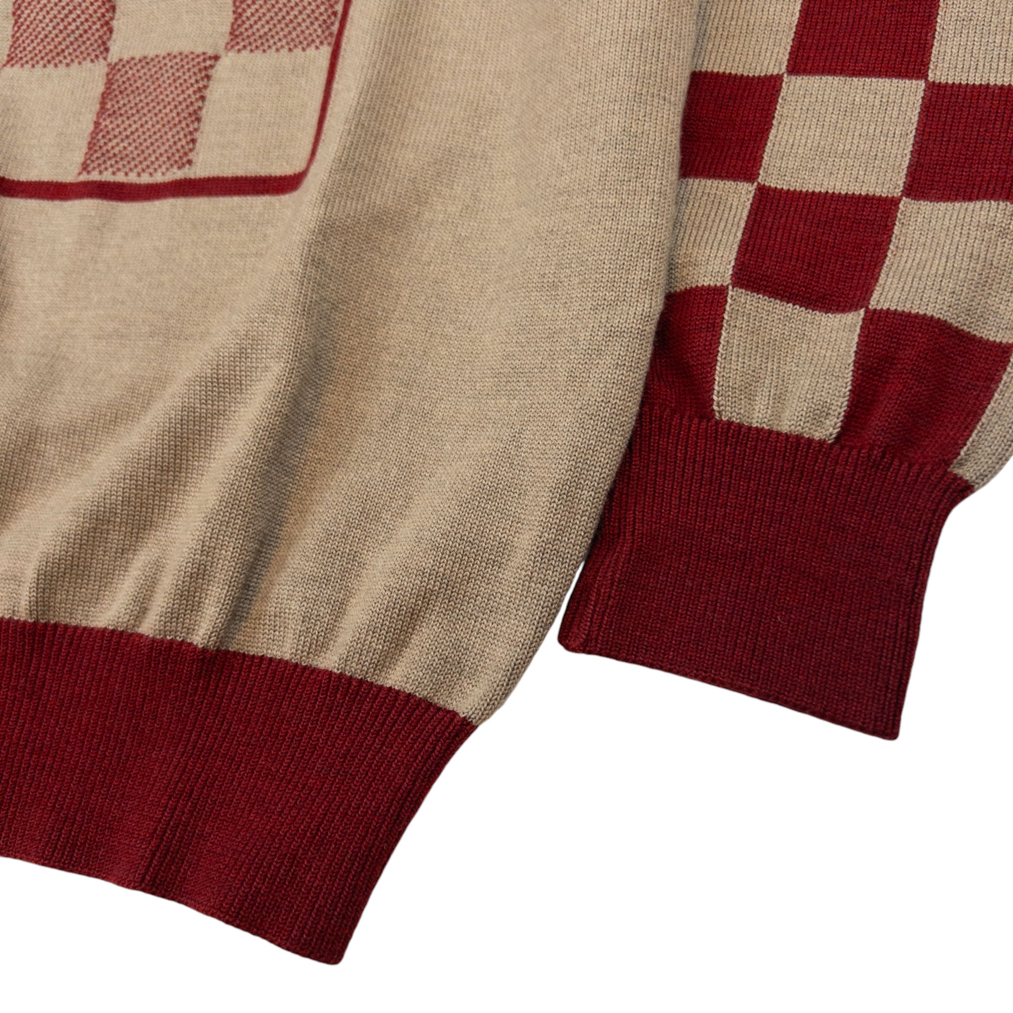Vintage Dior Sports Checkerboard Knit Jumper Size L