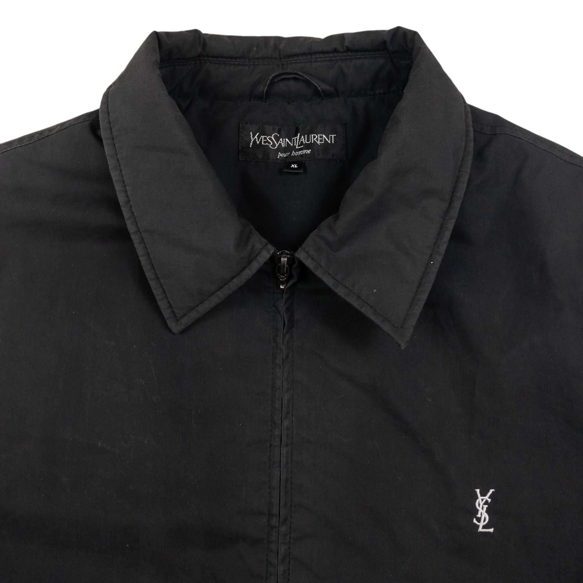 Vintage YSL Yves Saint Laurent Padded Zip Up Jacket Size XL