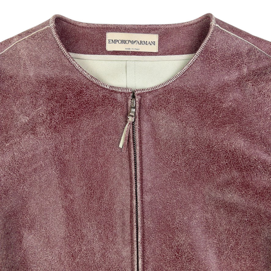 Vintage Emporio Armani Leather Jacket Womens Size M
