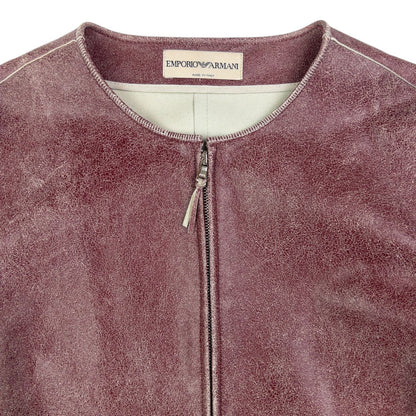 Vintage Emporio Armani Leather Jacket Womens Size M