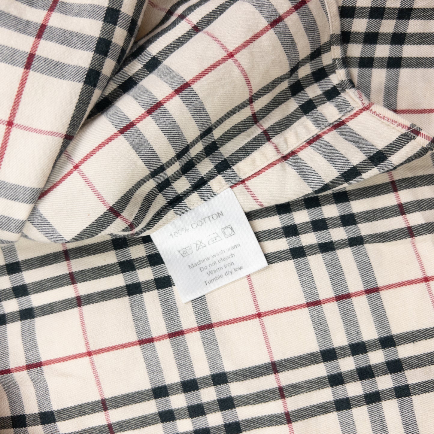 Vintage Burberry Nova Check Long Sleeve Button Up Shirt Size XL
